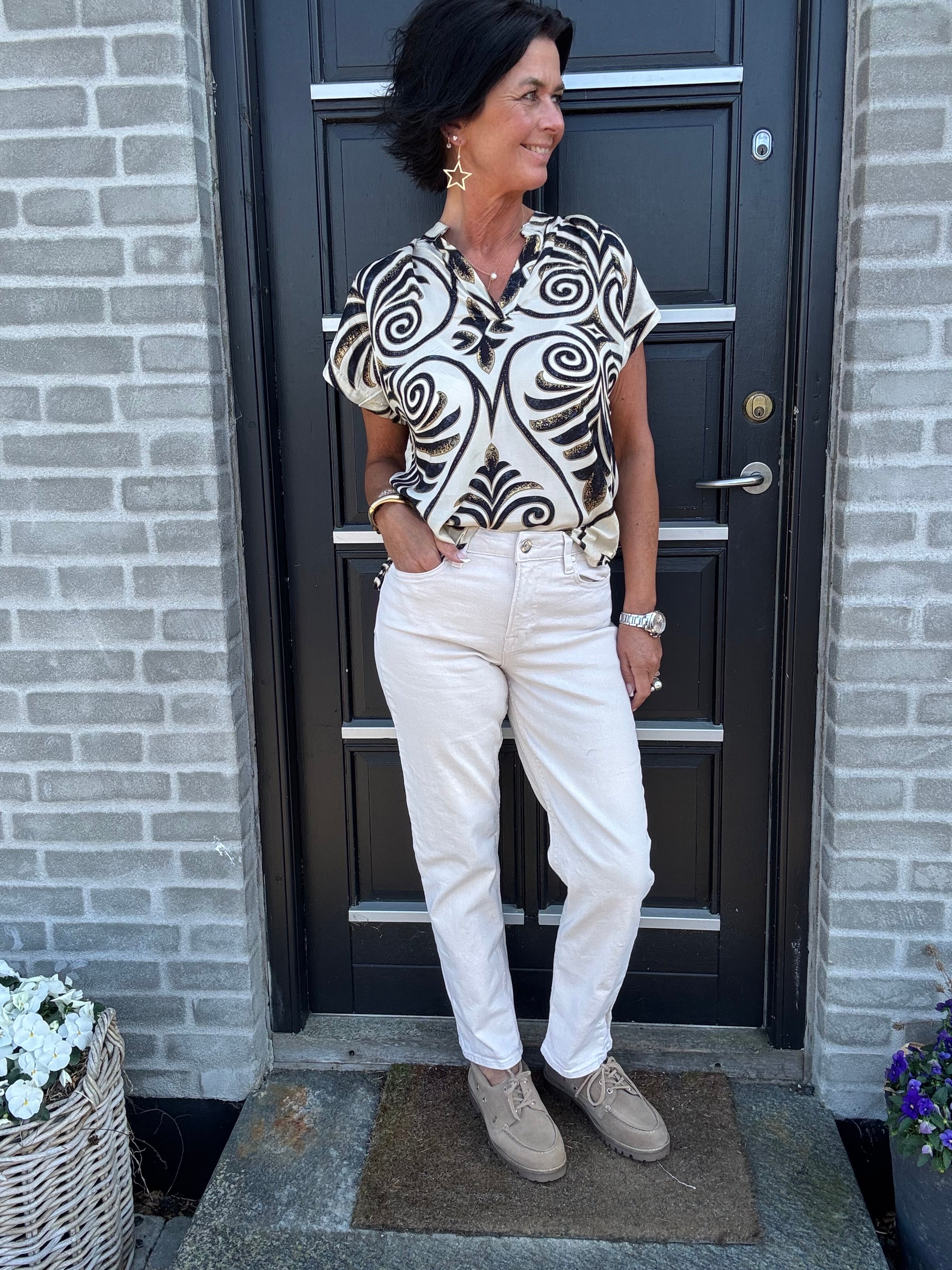 Black Colour Bluse - BcStella SS Bluse i Malaka White