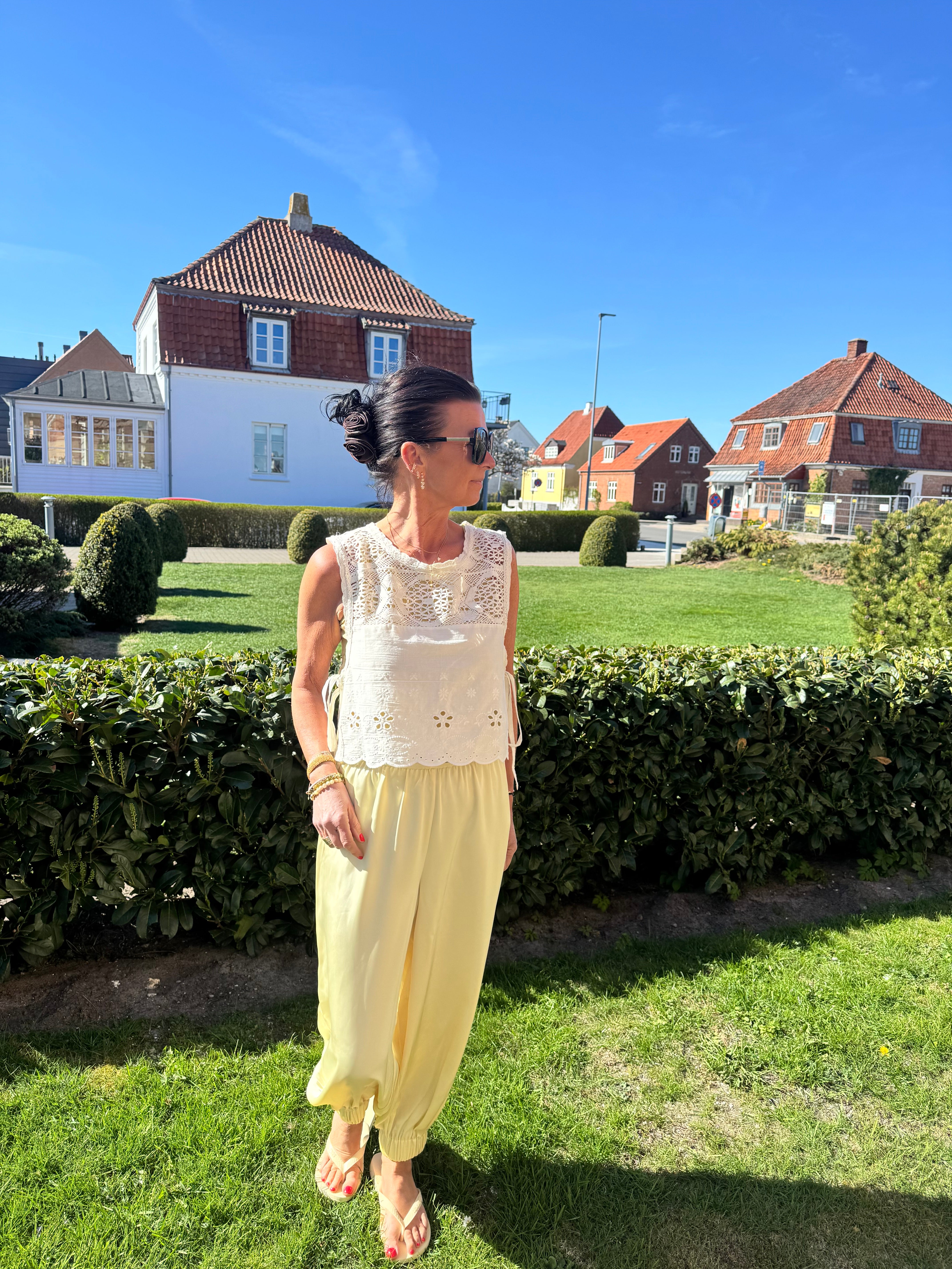 Lollys Laundry Top - PortobelloLL Top LS i Hvid