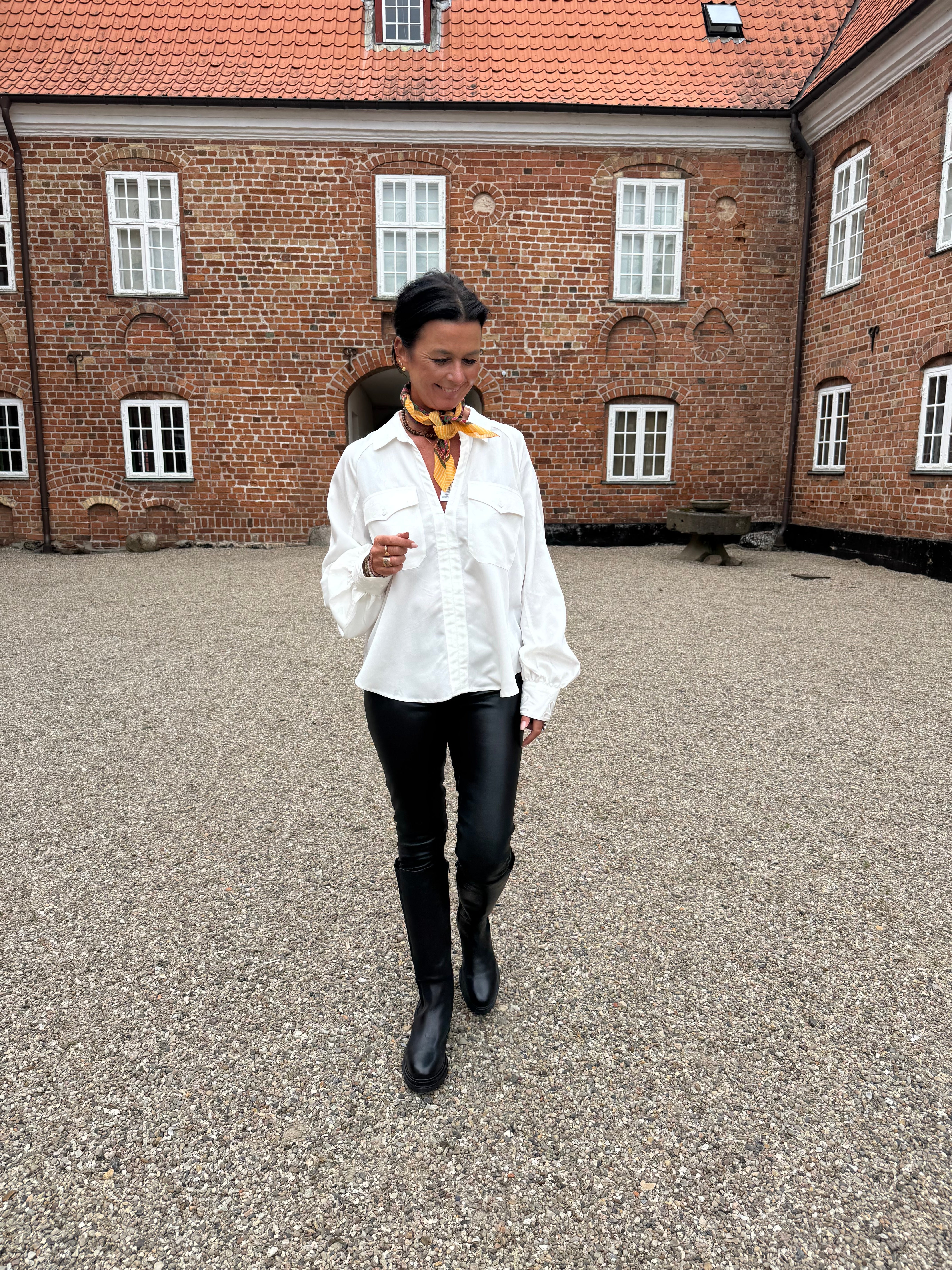 Depeche Bukser - AyaDEP Skind Leggings i Nero Sort
