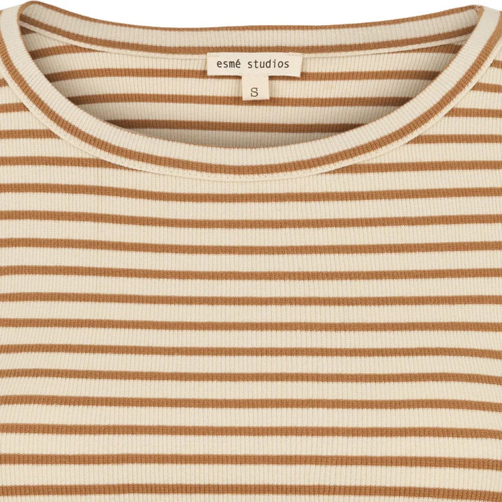 ESMÉ STUDIOS Bluse - ESBlossom Stribet Bluse i Fog