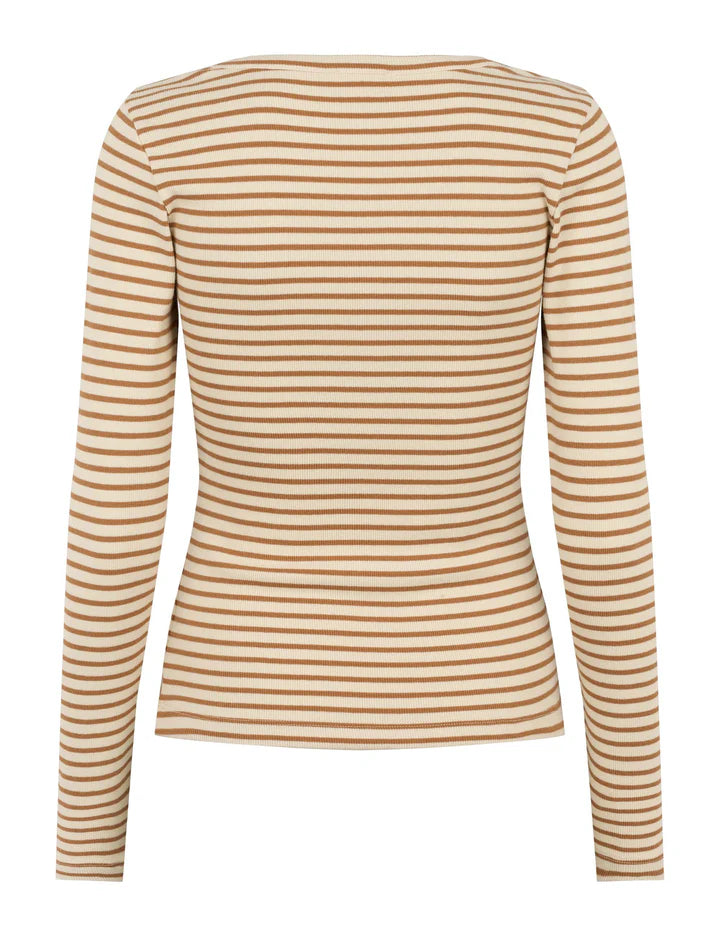 ESMÉ STUDIOS Bluse - ESBlossom Stribet Bluse i Fog