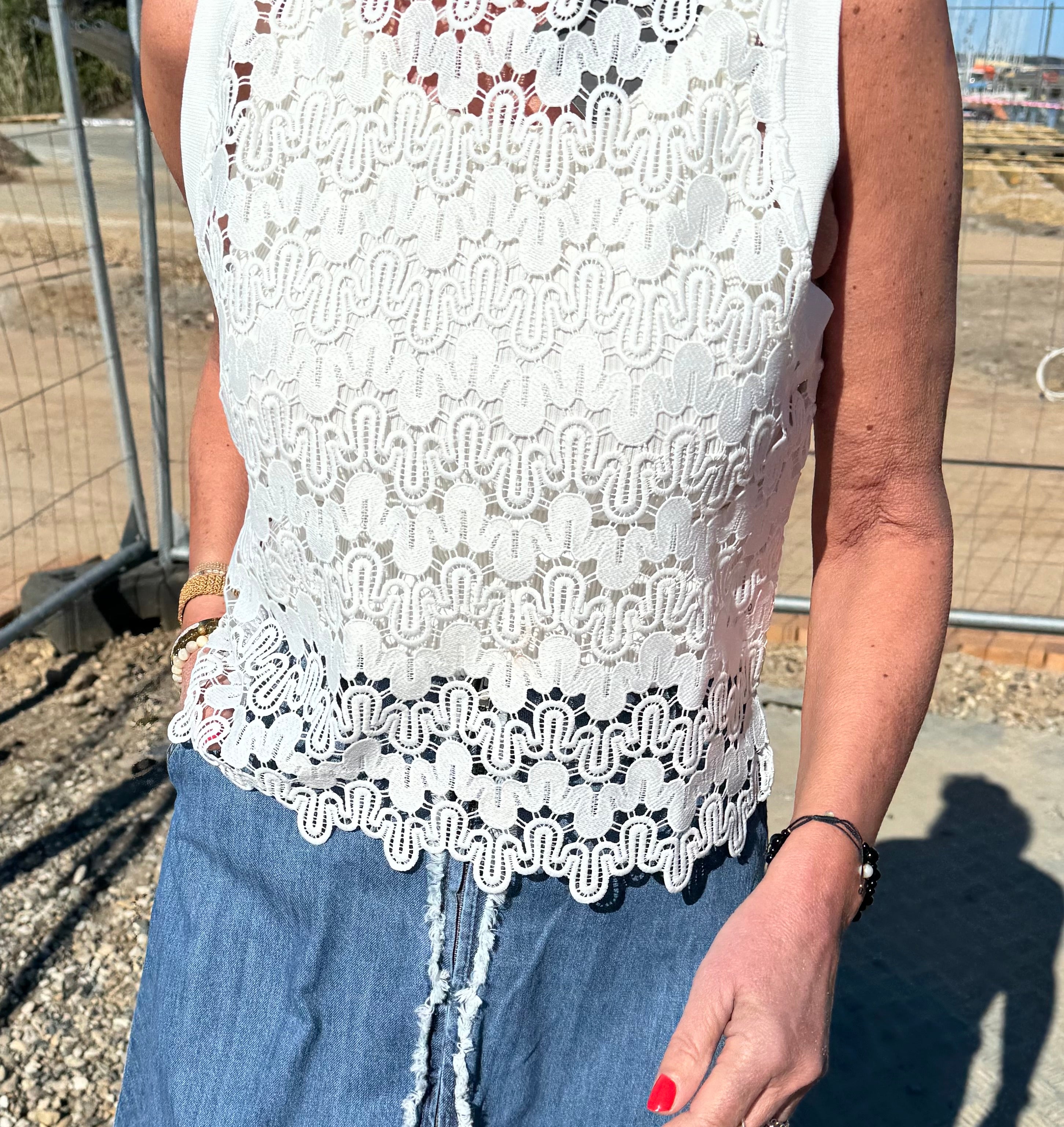 Coster Copenhagen Top - Lace Top i Hvid