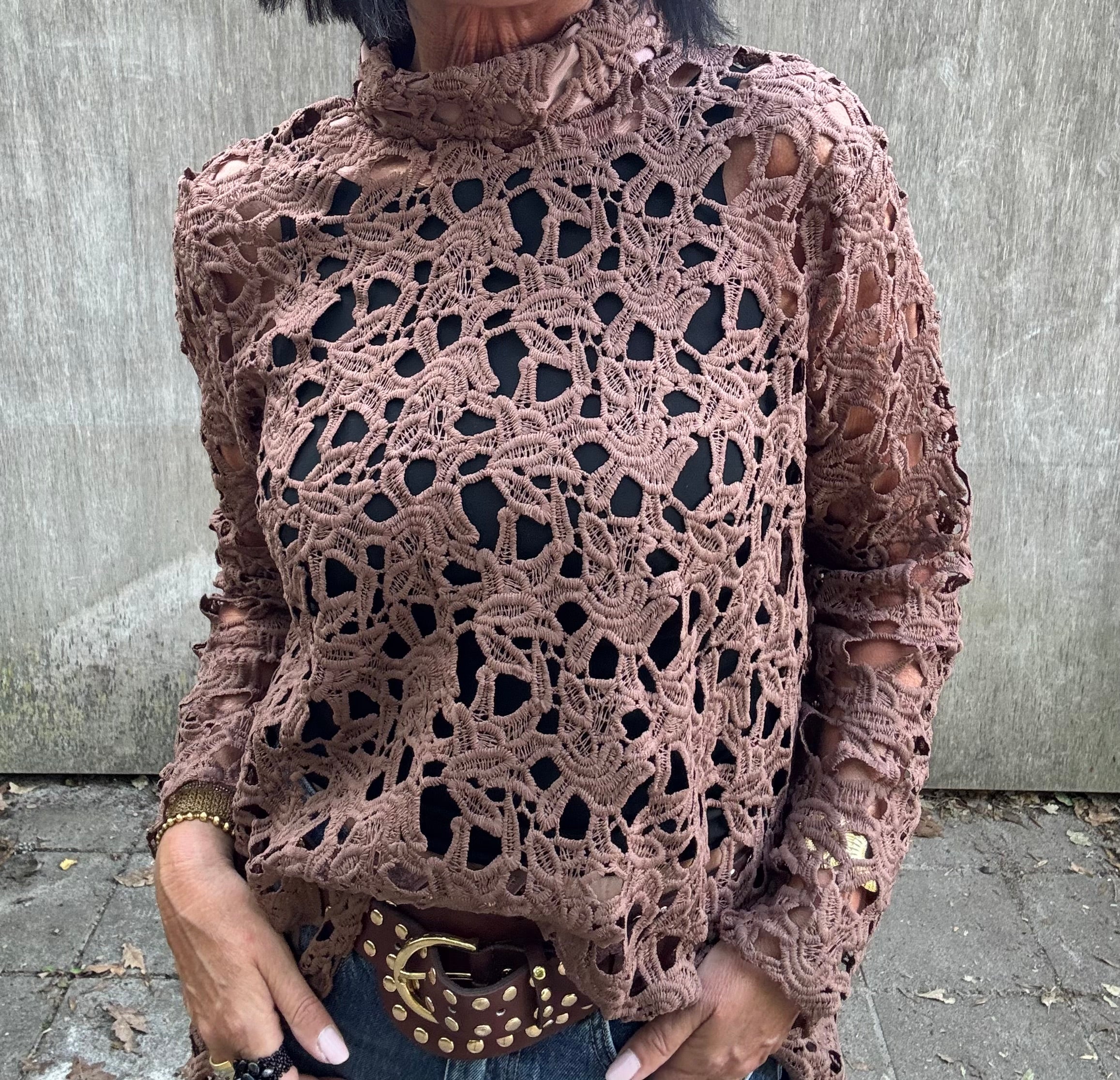 Tim & Simonsen Tunika - Fresa Lace Tunic i Brun