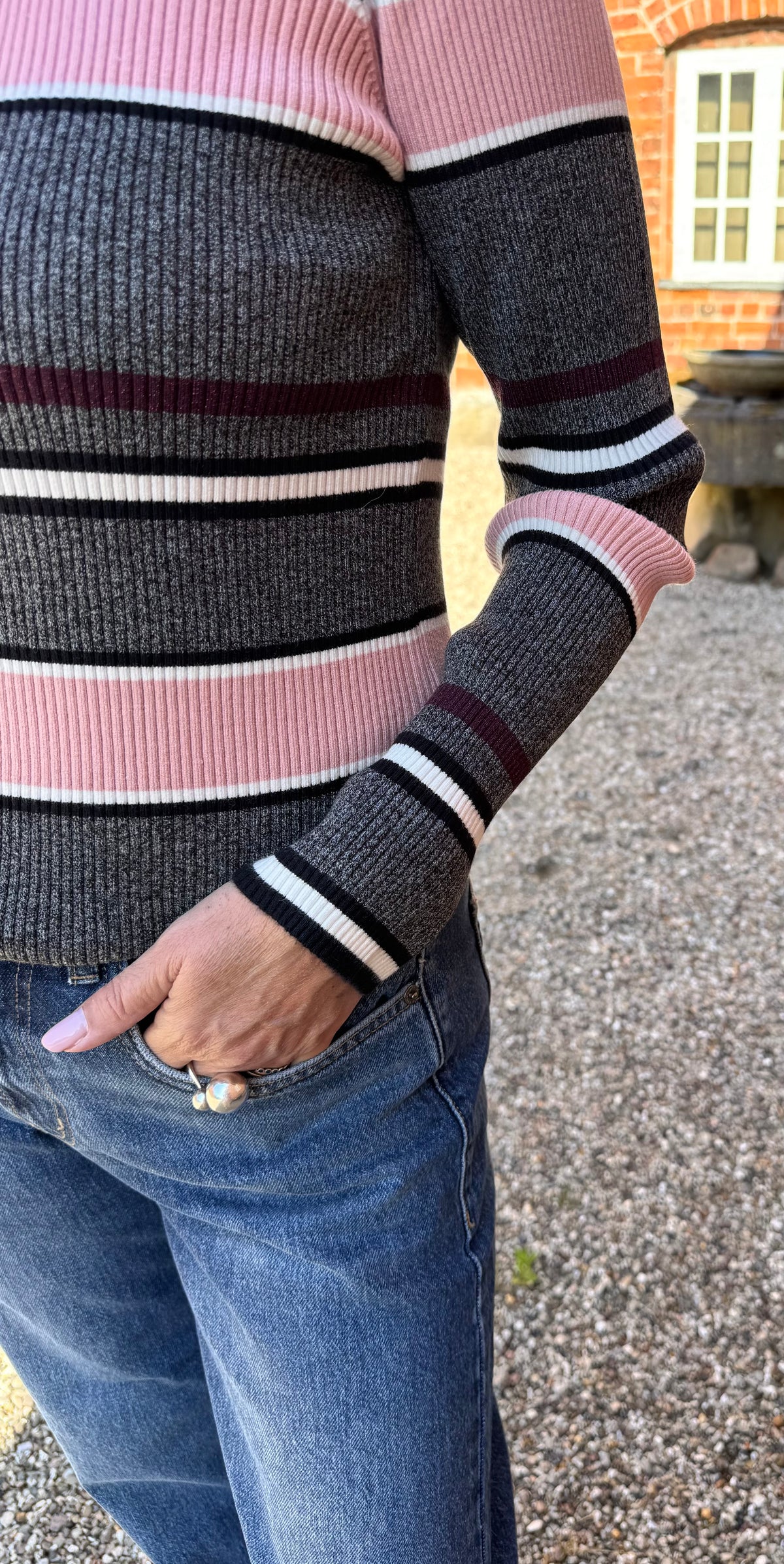 Nümph Bluse - NuKallie Strik, Bluse i Fig Grå