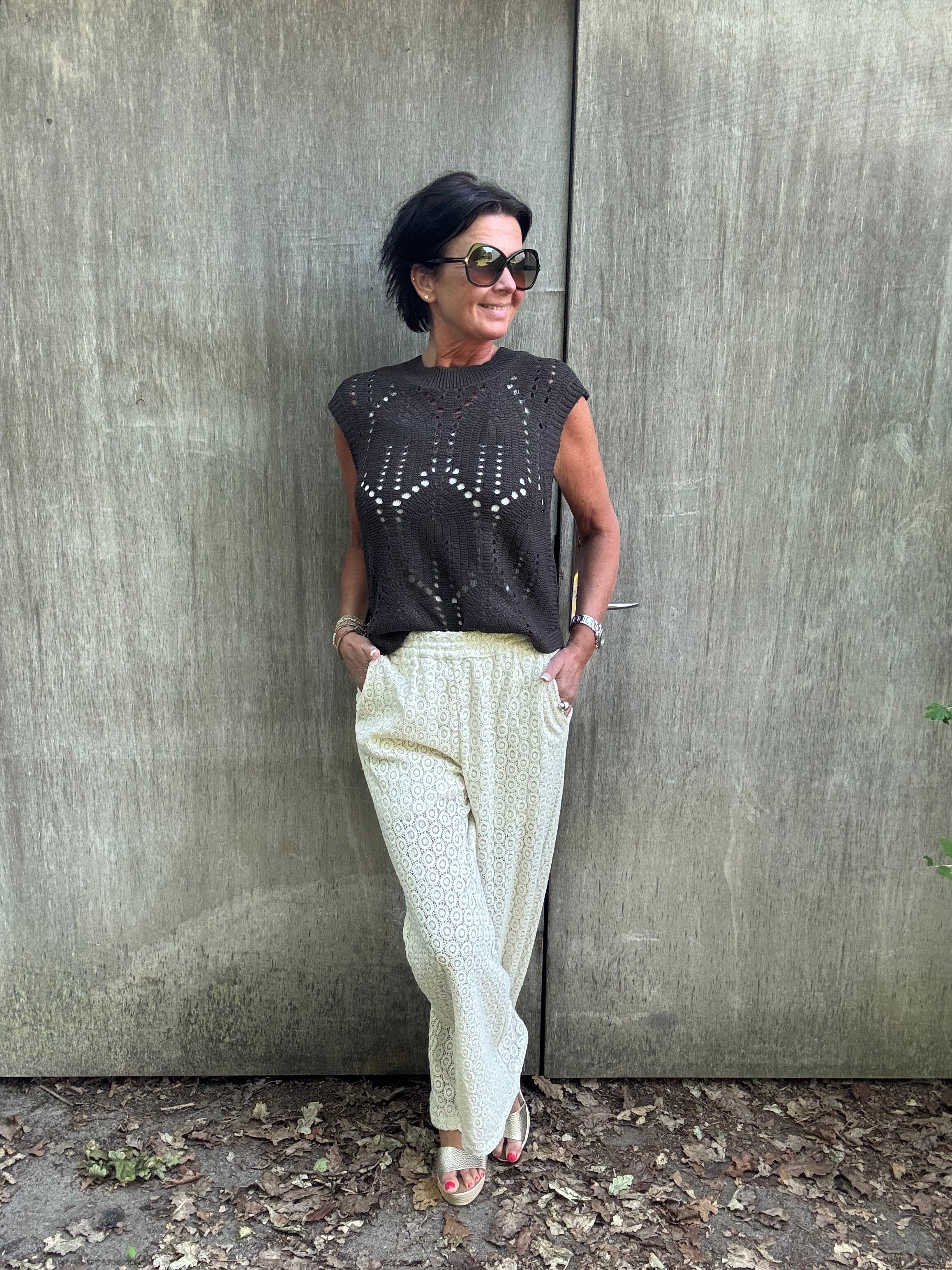 Haute L´amitié Vest - Point Strik Vest i Mocca