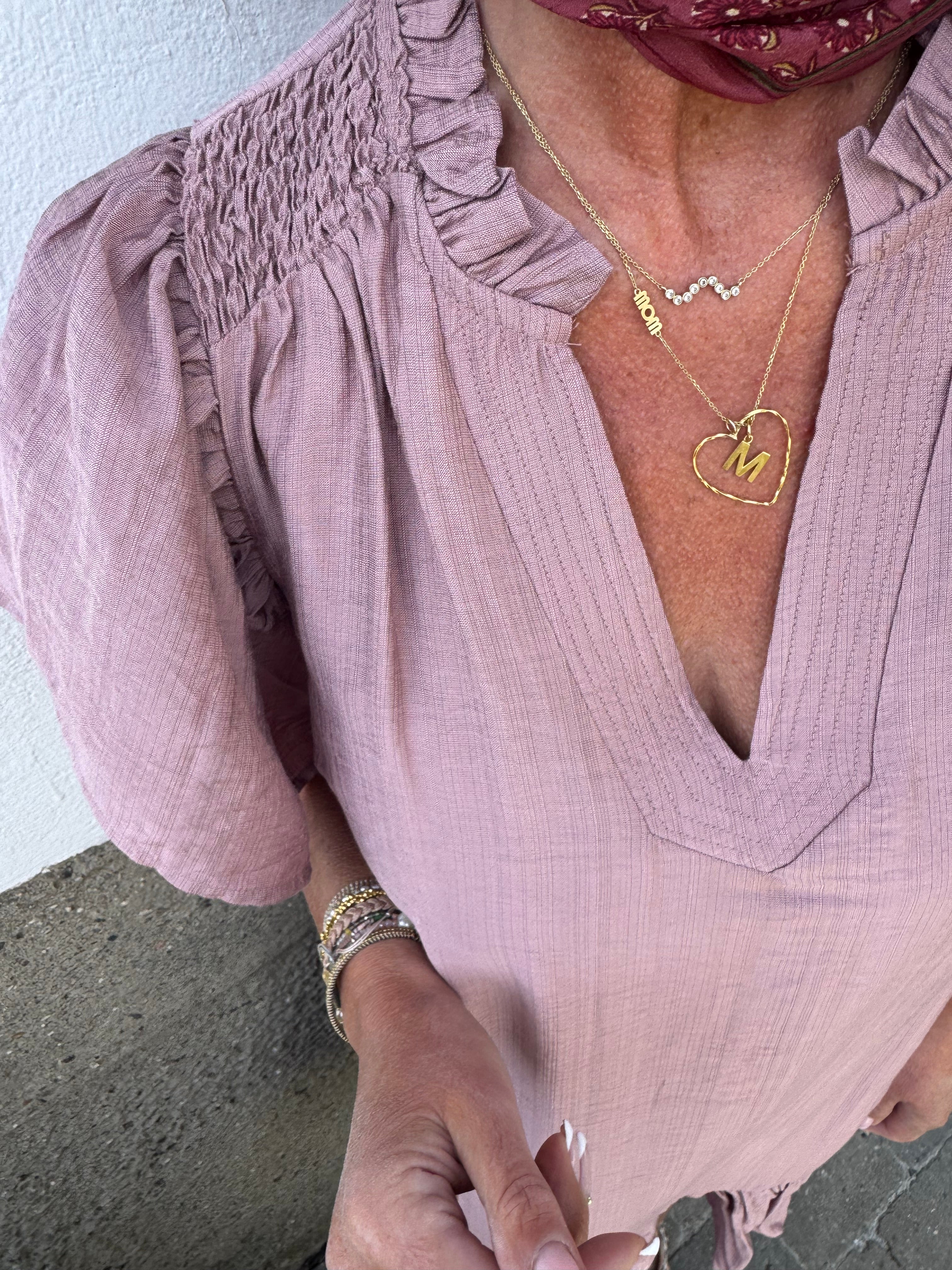 Co´Couture Kjole - Heracc Crop SS Frill Kjole i Old Rose