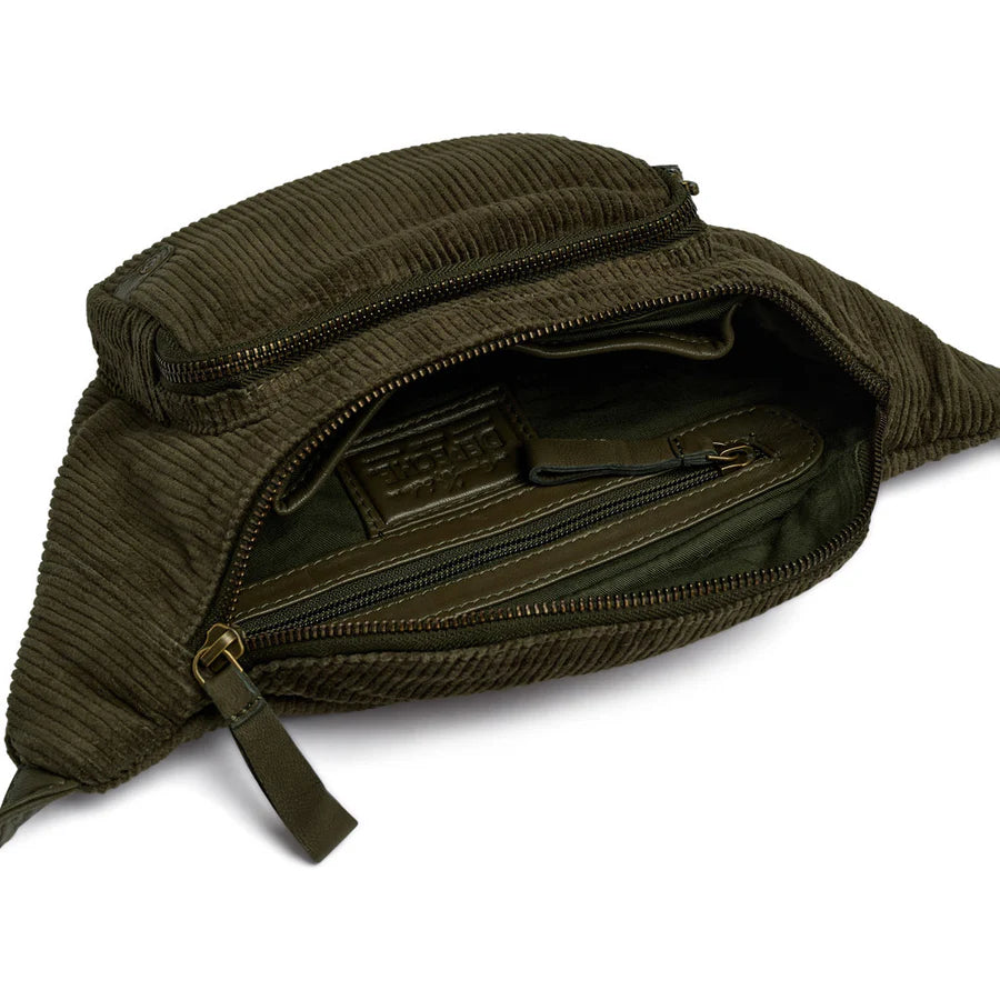 Depeche Bumbag - 16712 Fløjls Bumbag i Army Green