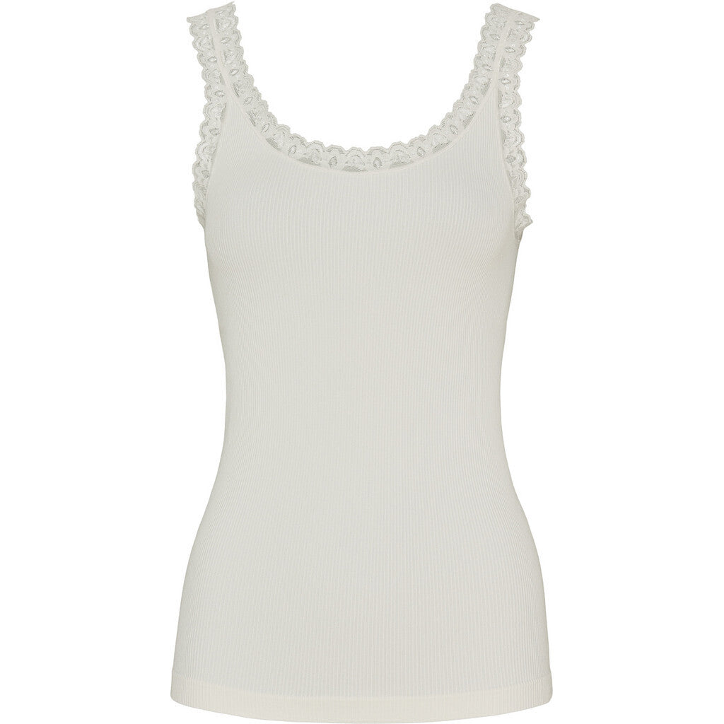 Tim & Simonsen Top - Frida Rib Top i Ivory