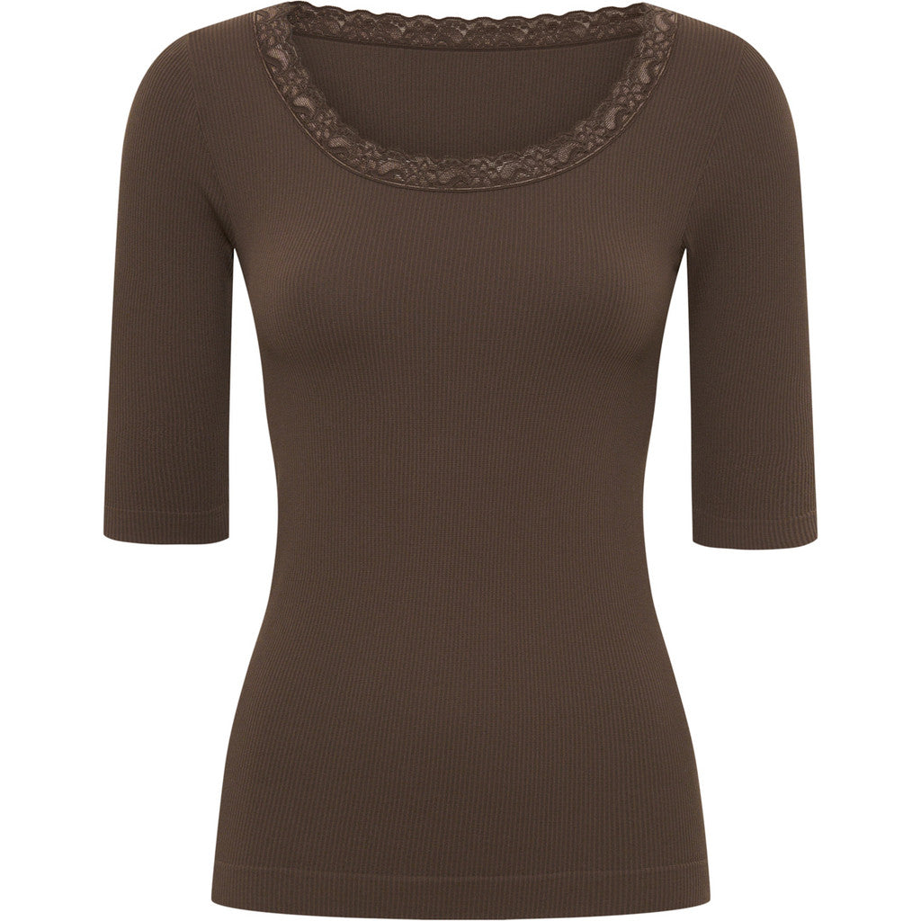 Tim & Simonsen Bluse - Frida SS Top i Coffee