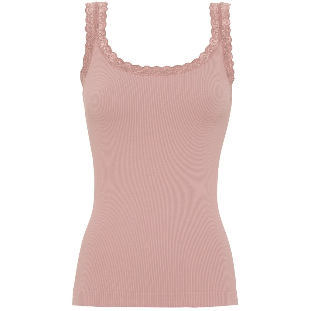 Tim & Simonsen Top - Frida Rib Top i Rosa Antico