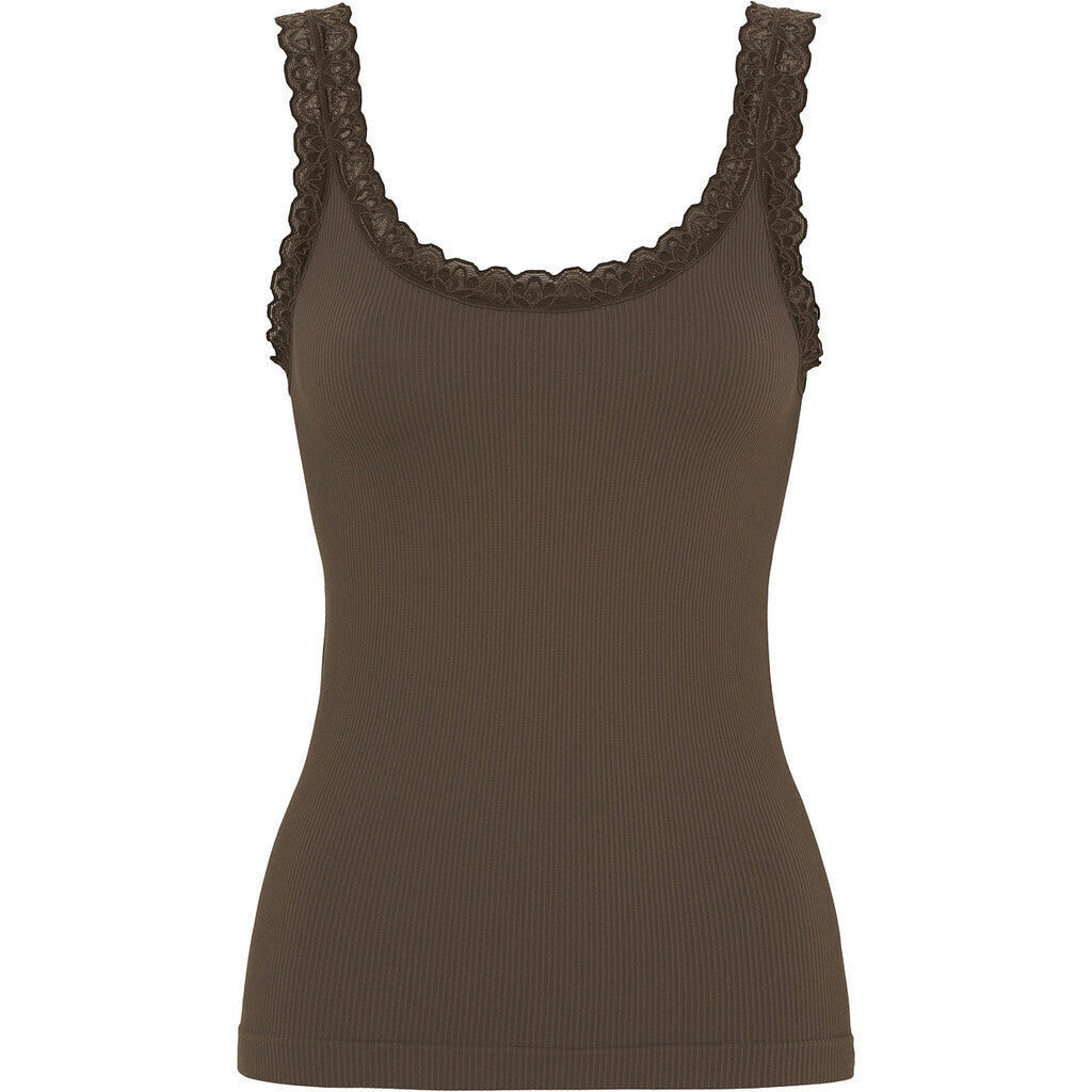 Tim & Simonsen Top - Frida Rib Top i Noce