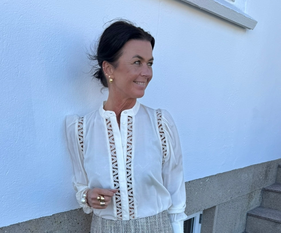 Co´Couture Skjorte - AilaCC Lace Skjorte i Off White