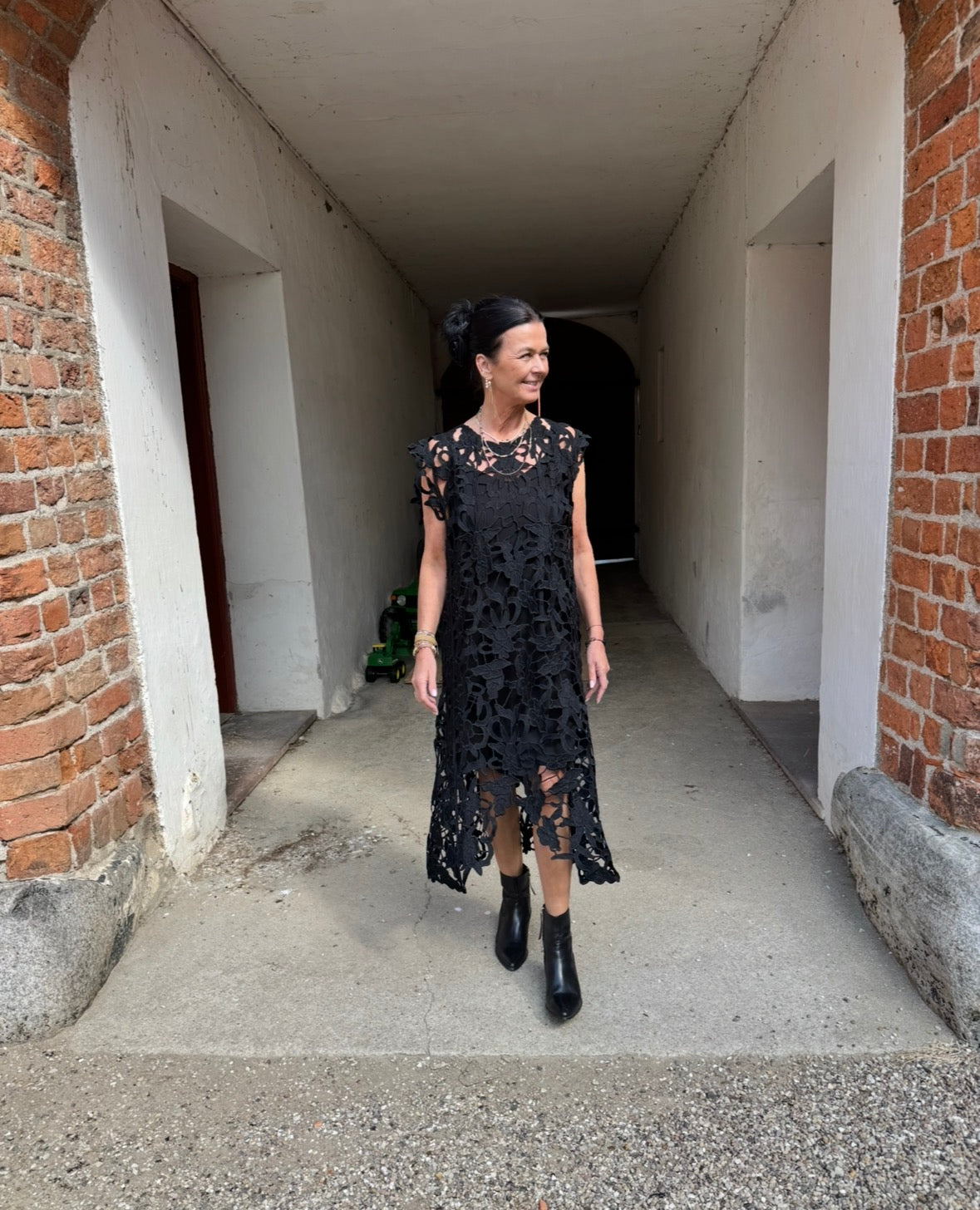 Tim & Simonsen Kjole - Bodil Lace Kjole i Sort