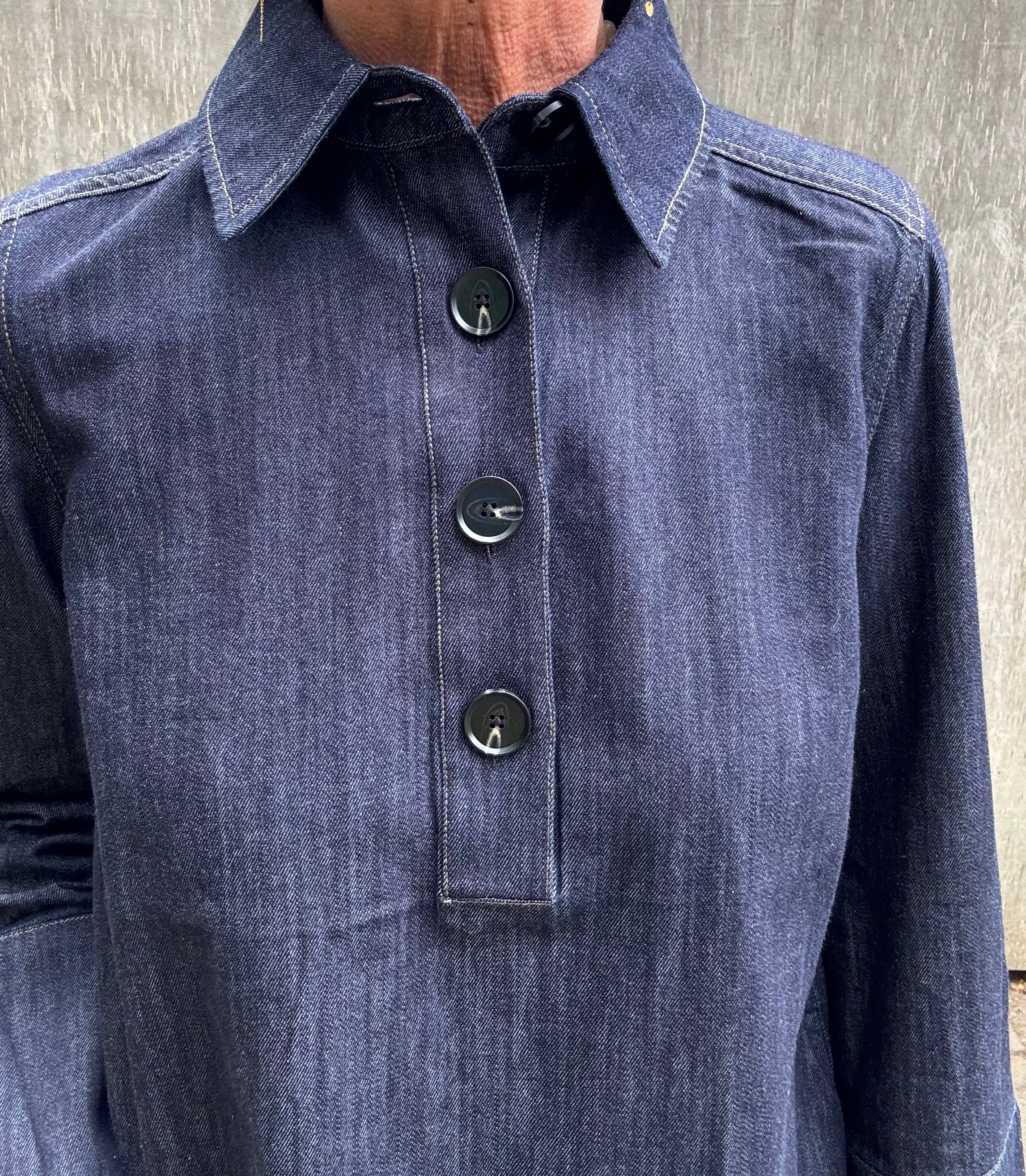 Second Female Kjole - Dera Denim Tunic Kjole i Dark Blue Denim