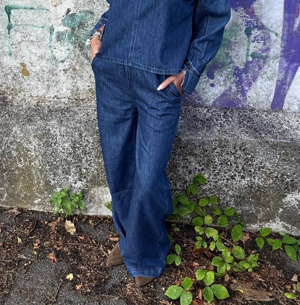 Co´Couture Bukser - AzminaCC Denim Bukser i Denim Blue