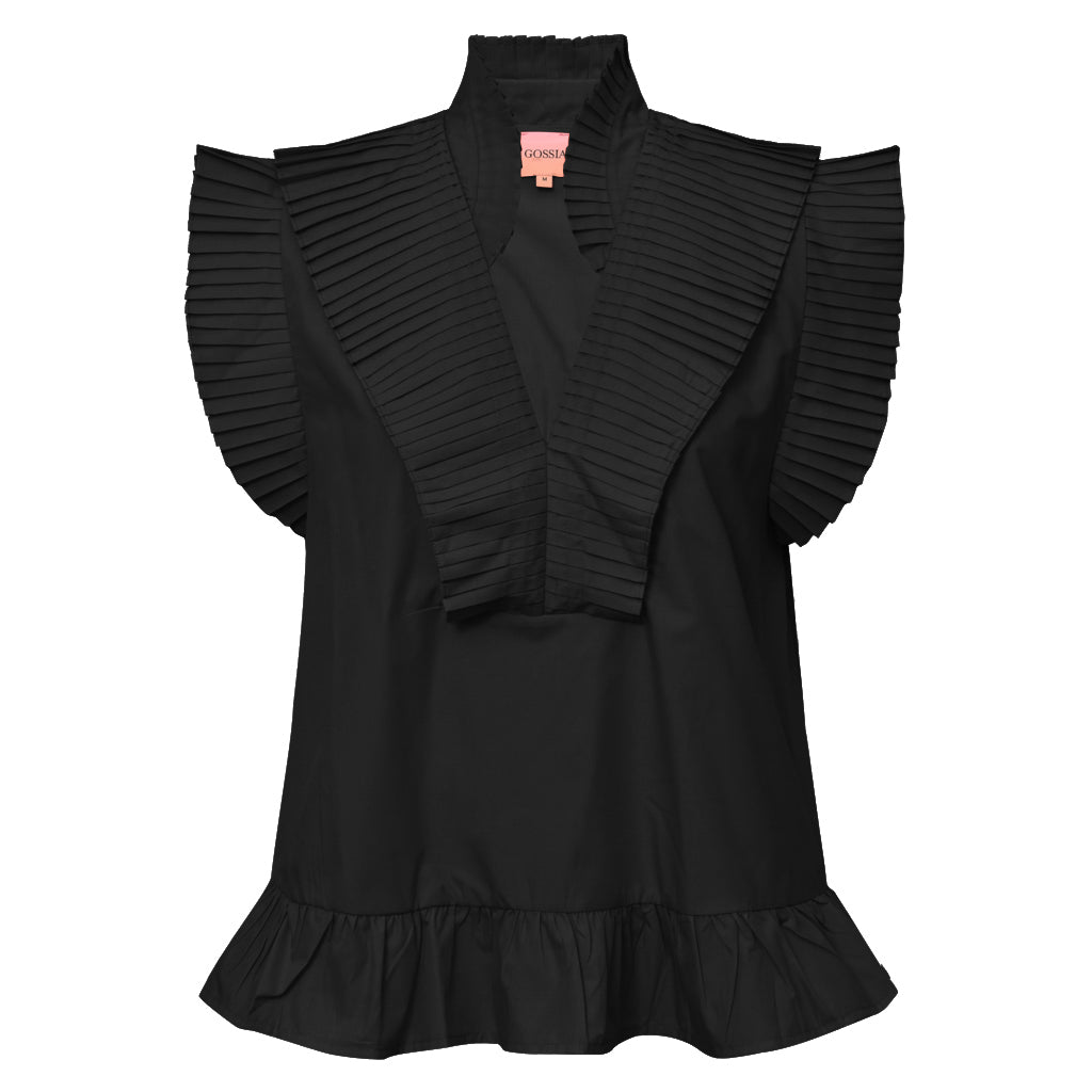 Gossia Bluse - AnnGO Top i Sort