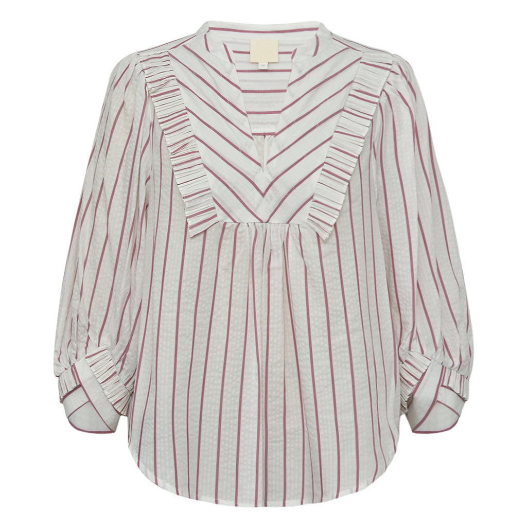 Gossia Bluse - SophiaGO Daimi Mo Bluse i Rosa Creme Striber