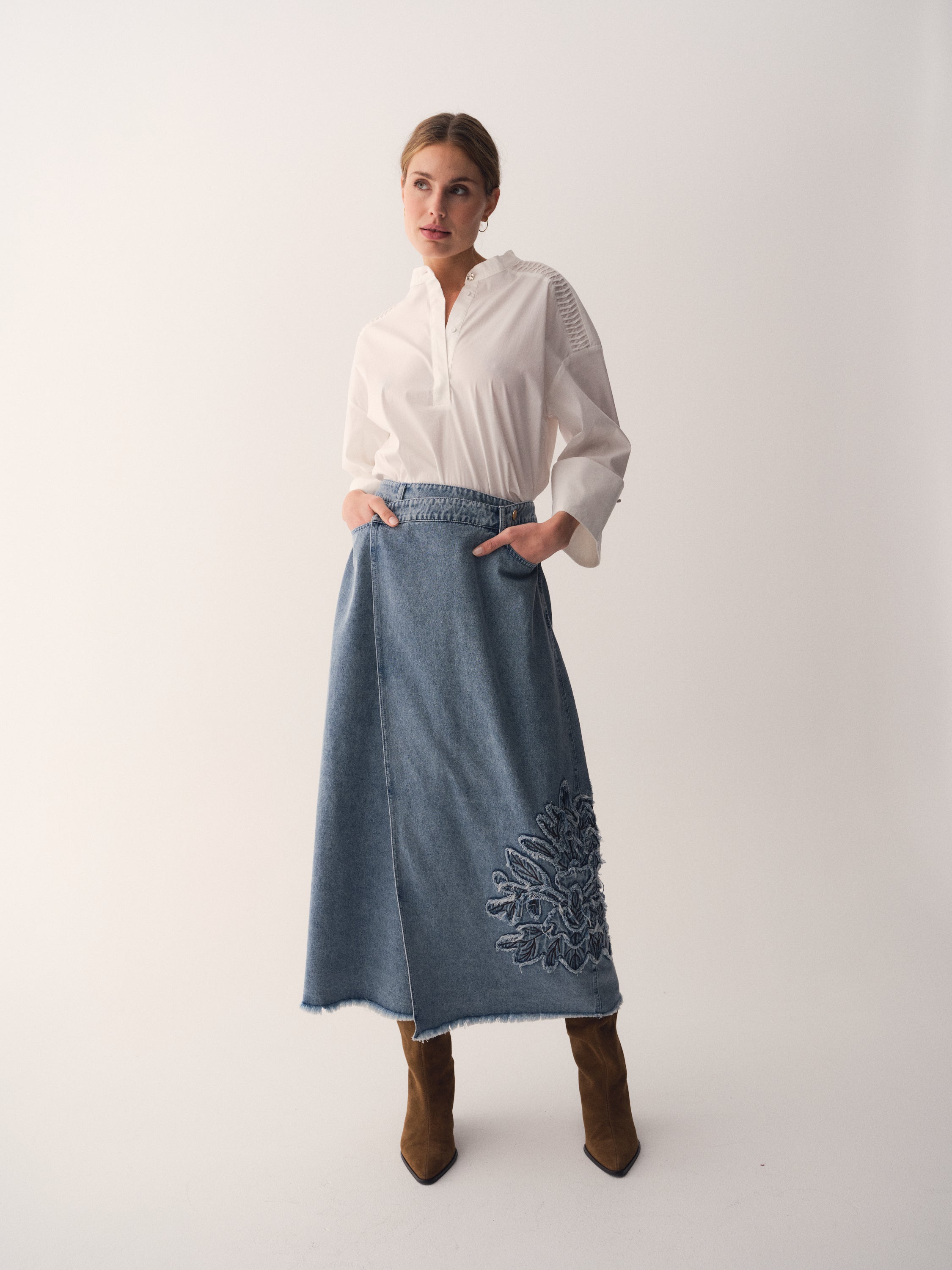 Gossia Nederdel - NukaGO Denim Nederdel i Denim Blue