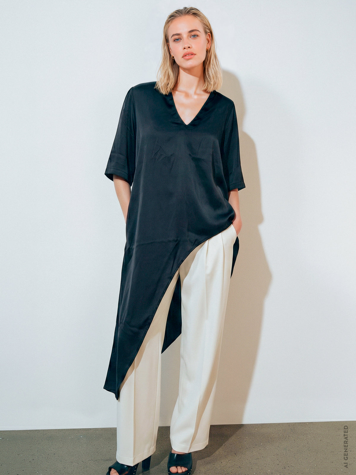 Gossia Bluse - LuxieGO Bluse Kjole i Sort