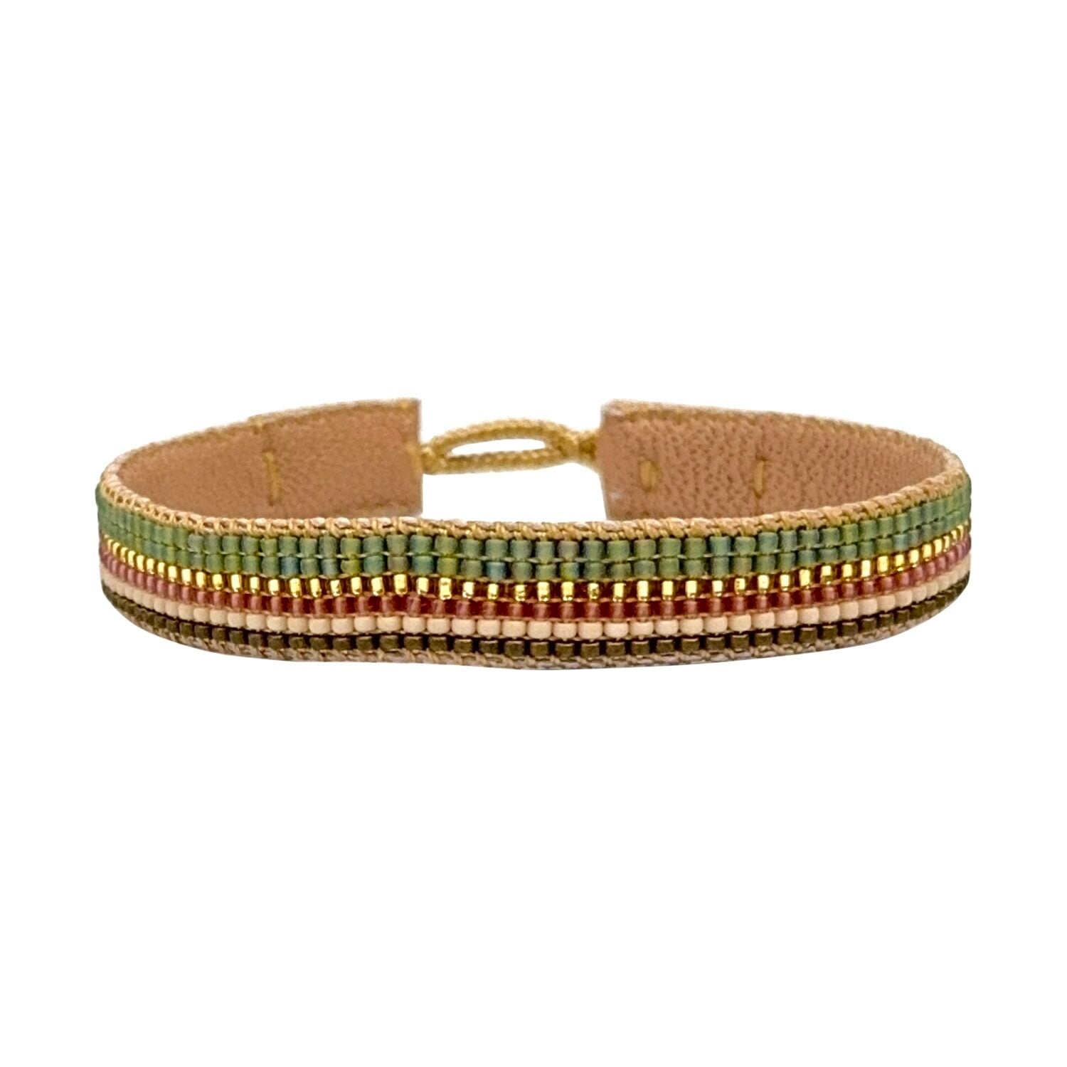 IBU Jewels Armbånd - GC03 Half Cuff Mix Armbånd i Bamboo Green