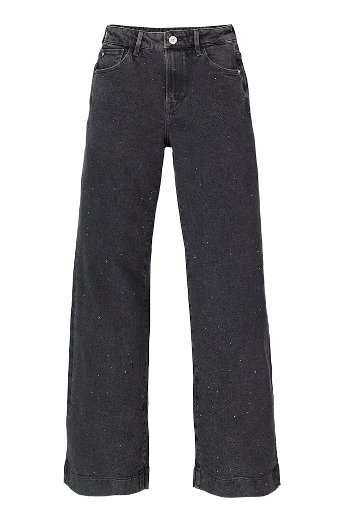 Garcia Jeans - 9115 Celia Wide Fit Jeans i Dark Used Med Similisten