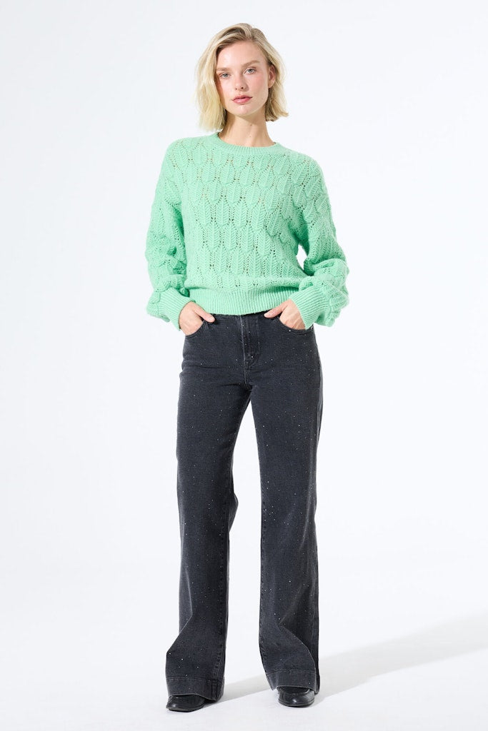 Garcia Jeans - 9115 Celia Wide Fit Jeans i Dark Used Med Similisten