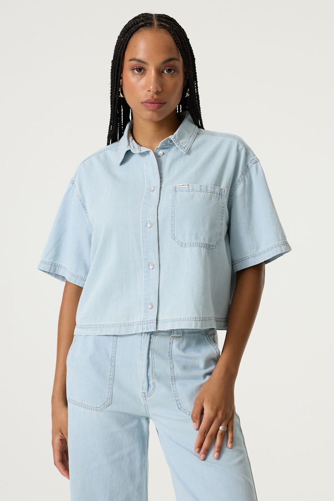 Garcia Jakke - 260094 Denim Jakke i Morning Blue