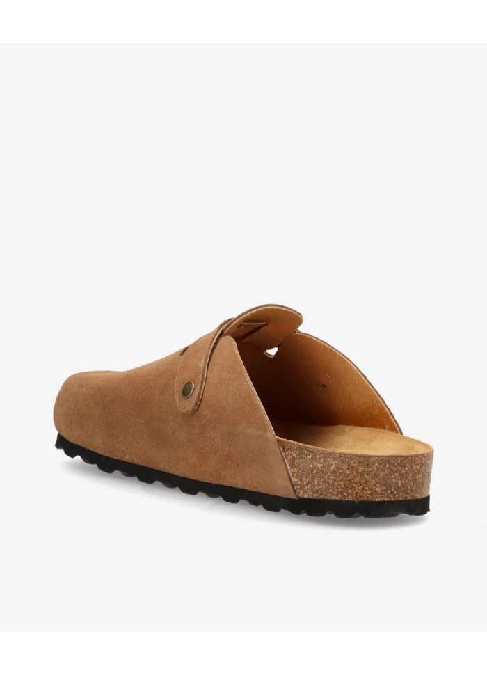 Shoedesign Sandal - HATTIE S Slippers i Suede Camel