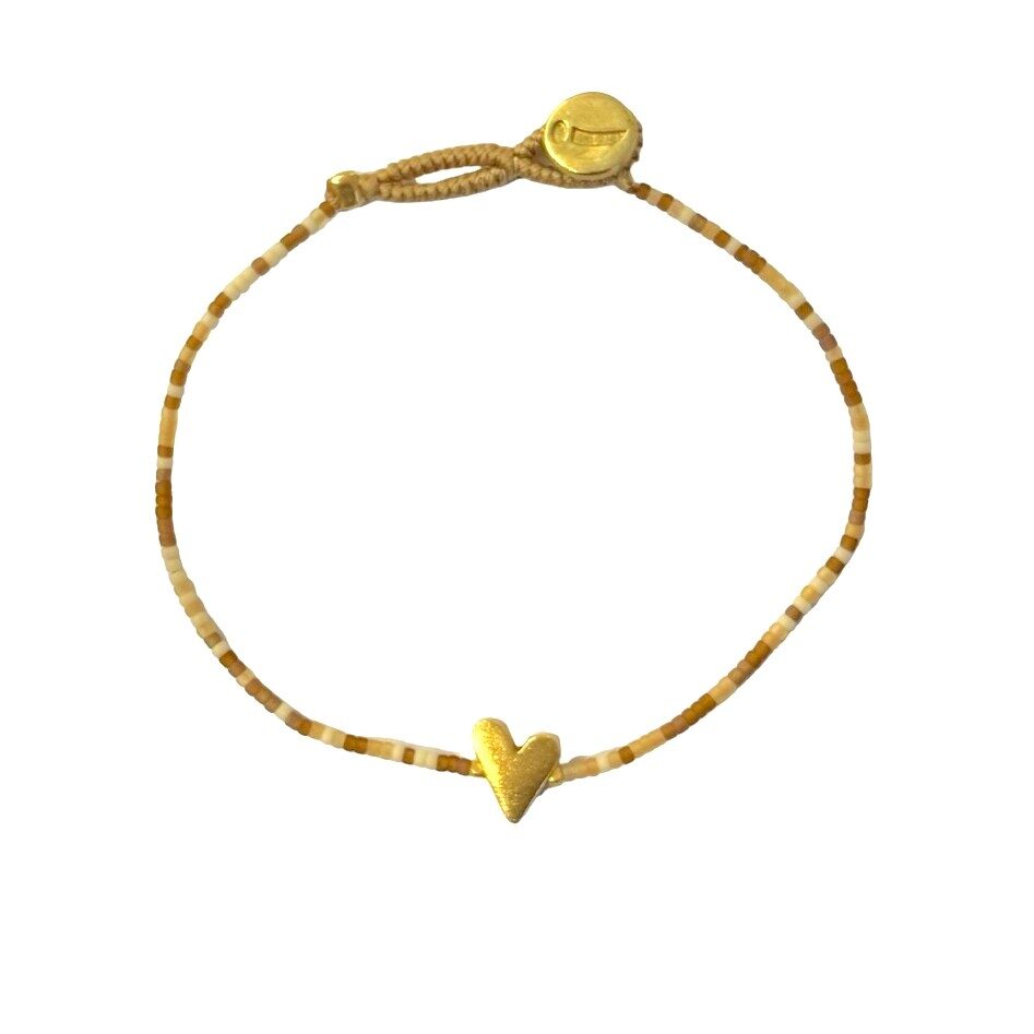 IBU Jewels Armbånd - HL MIX01 Lulu Heart Armbånd i Mix Amber