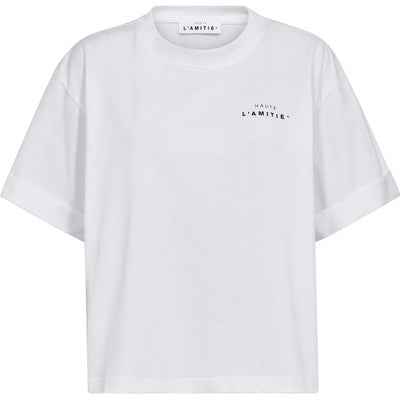 Haute L´amitié T-shirt - HLCrew Neck Crop T-shirt i Hvid