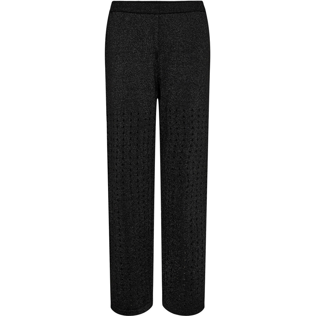 Haute L´amitié Bukser - Hole Lurex Strik Bukser i Sort