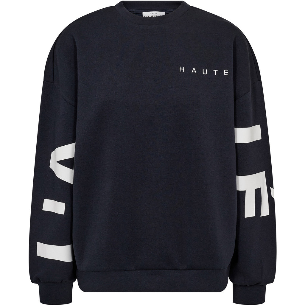 Haute L´amitié Sweat - Maxi Split Logo Sweat i Navy