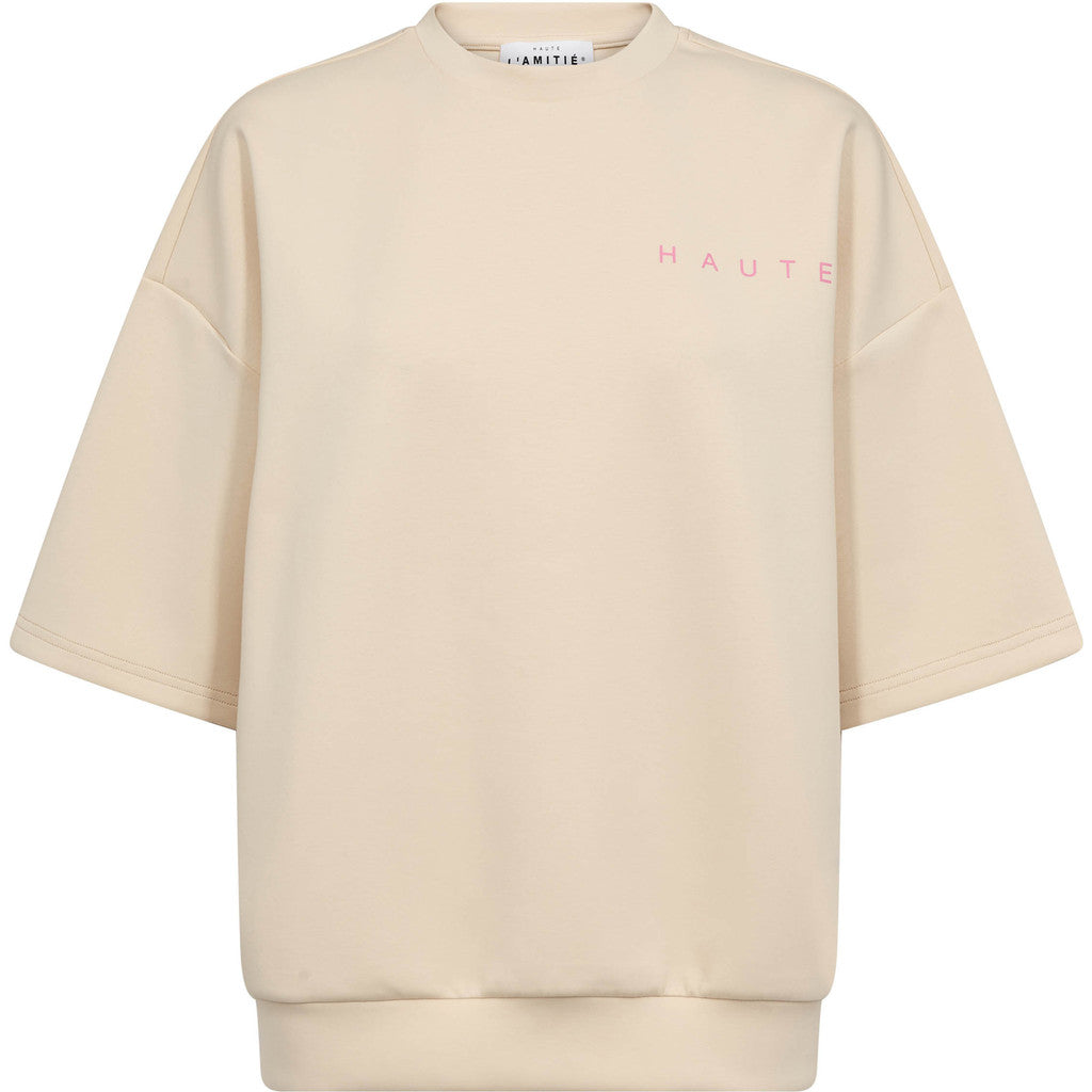 Haute L´amitié Sweat - Maxi Split Logo SS Sweat i Pearl Pink