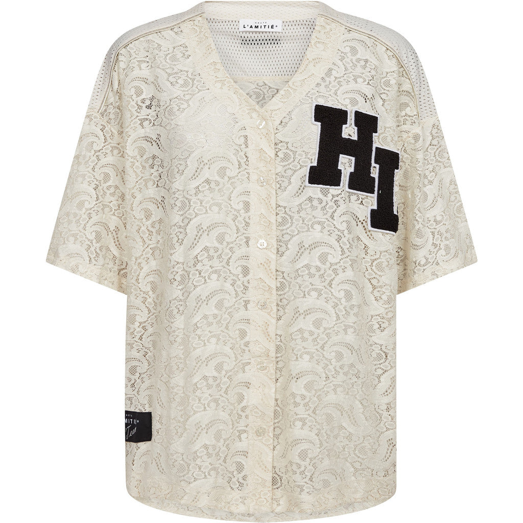 Haute L´amitié Bluse - Court Lace Bluse i Pearl