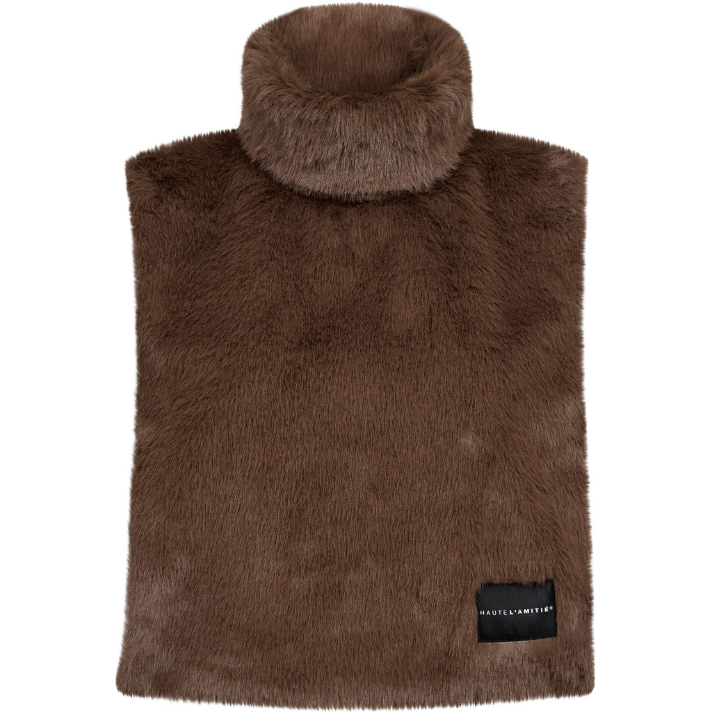 Haute L´amitié Tørklæde - Fur Hals Varmer i Mud Brown