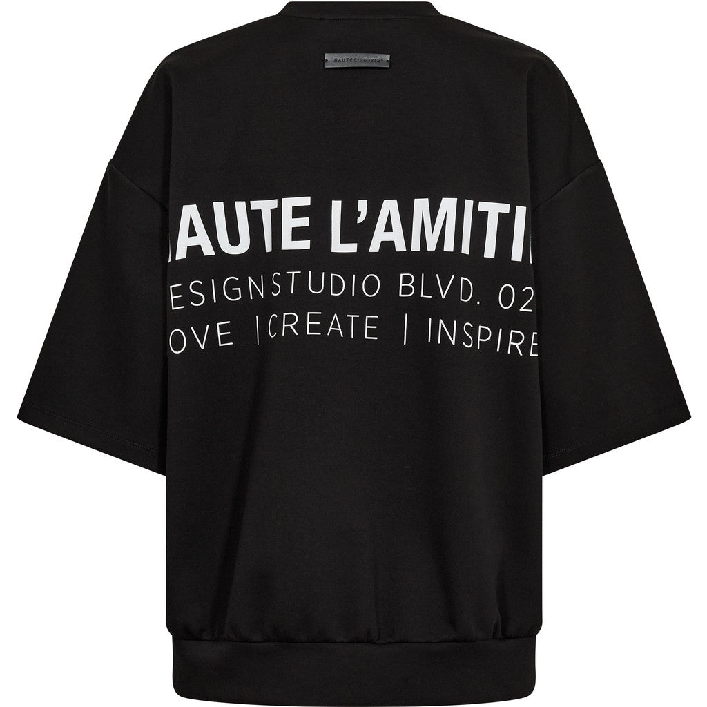 Haute L´amitié Sweat - Back Print studio SS Sweat i Sort