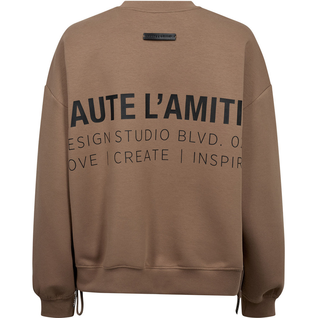 Haute L´amitié Sweat - New Studio Tie Sweat i Walnut