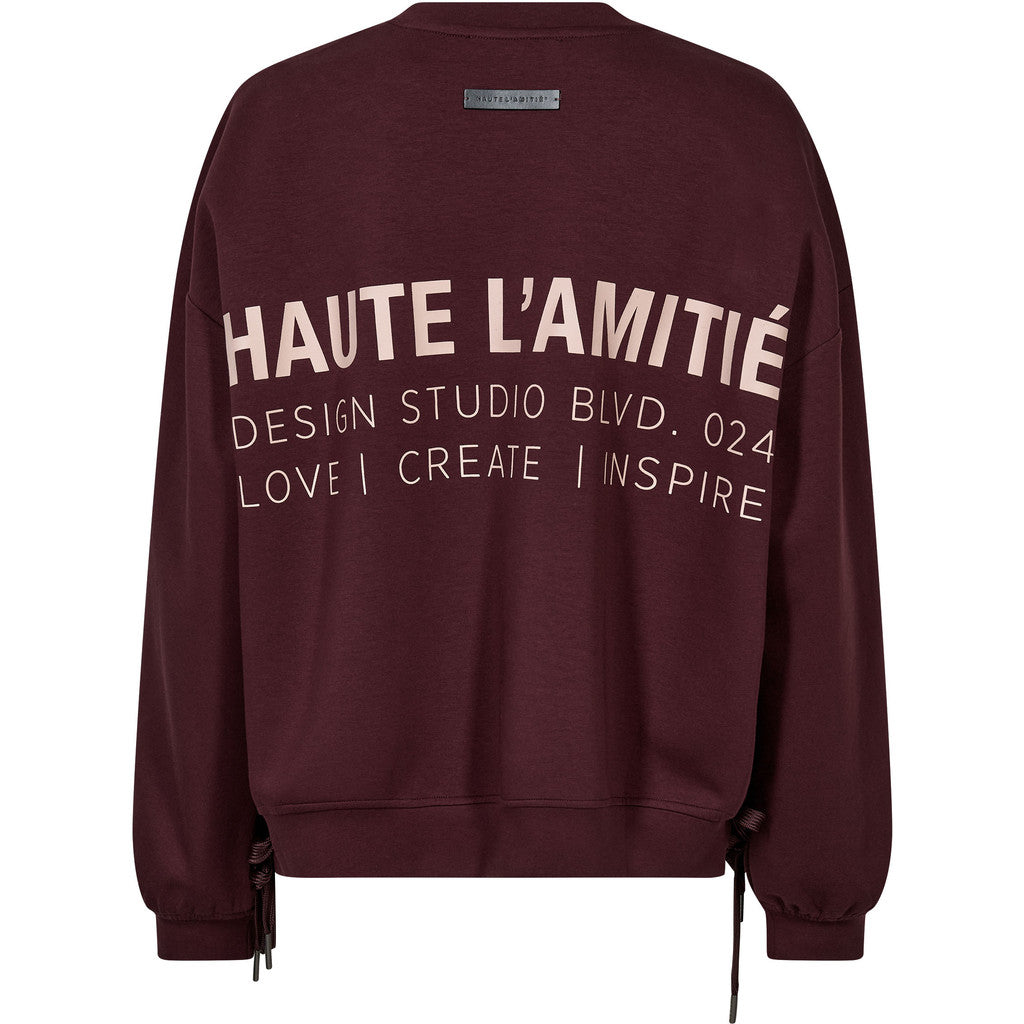 Haute L´amitié Sweat - New Studio Tie Sweat i Wine