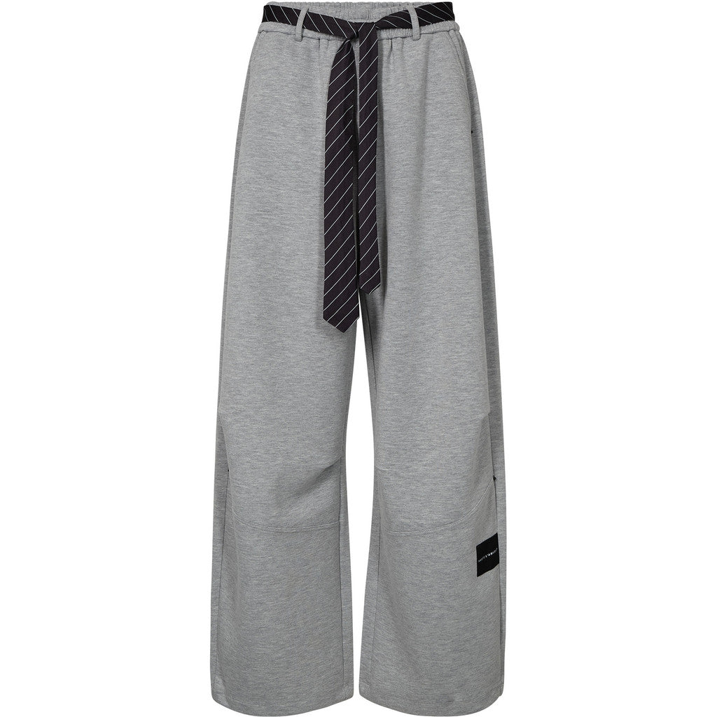 Haute L´amitié Bukser - Maxi Sweat Split Tie Bukser i Grey Melange