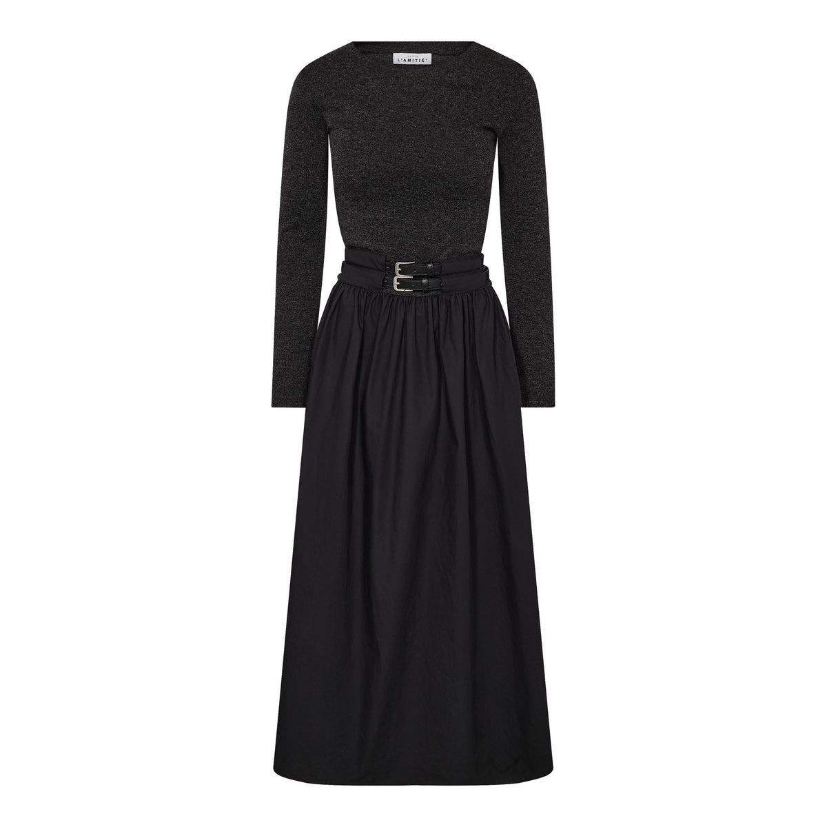 Haute L´amitié Kjole - Hailey Mix Belt Kjole i Sort
