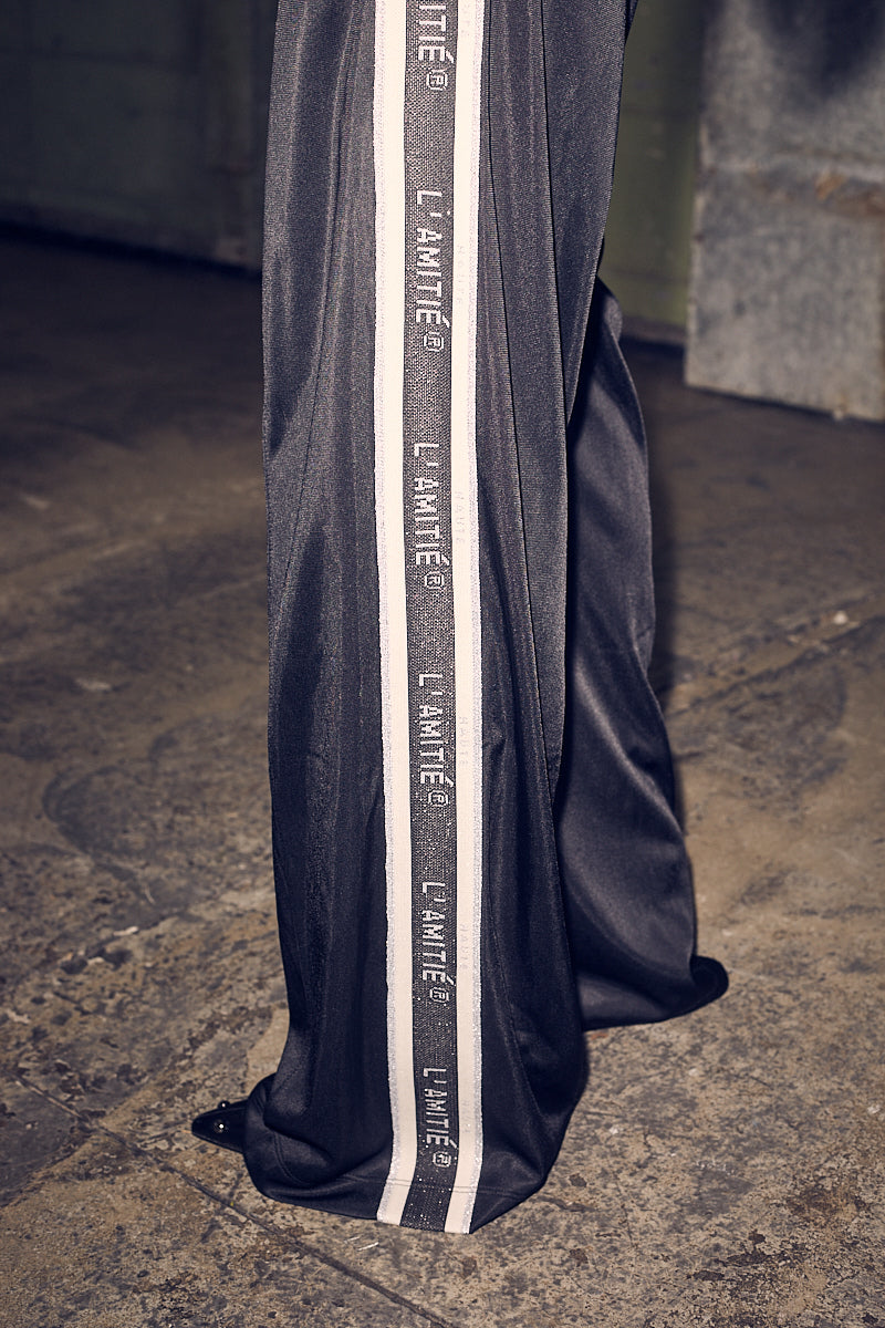 Haute L´amitié Bukser - Baggy Lurexn Logo Track Bukser i Sort