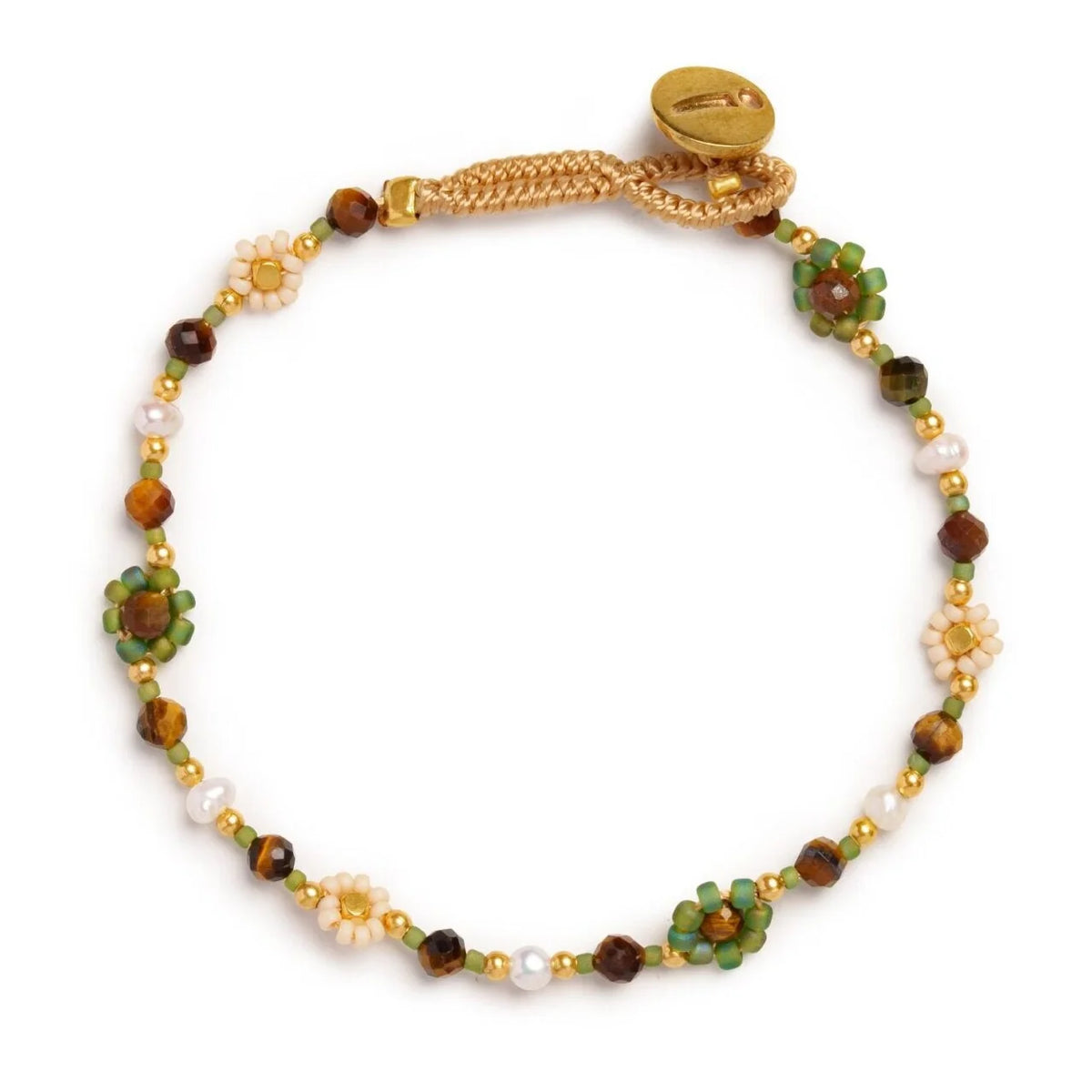 IBU Jewels Armbånd - IL05 Lulu Flower Armbånd i Grøn