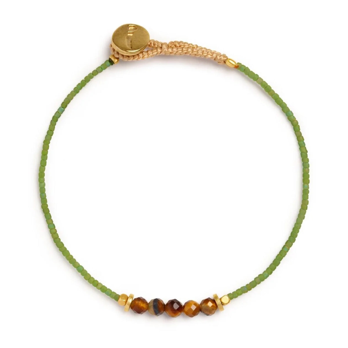 IBU Jewels Armbånd - IM05 Lulu Armbånd Med 5 Sten Grøn