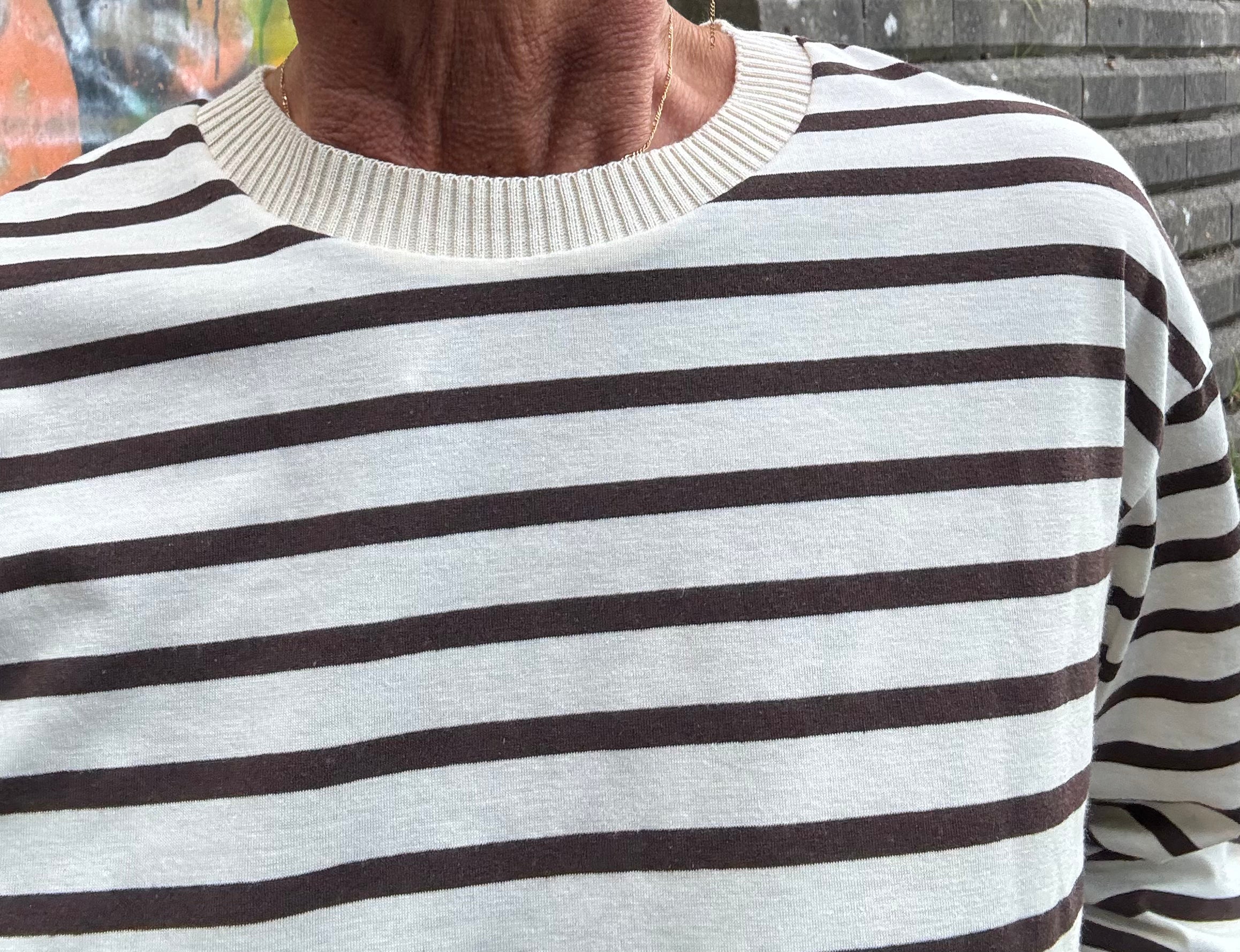 MARTA du château Bluse - MdcBrooklyn Bluse i Beige Moro Strib