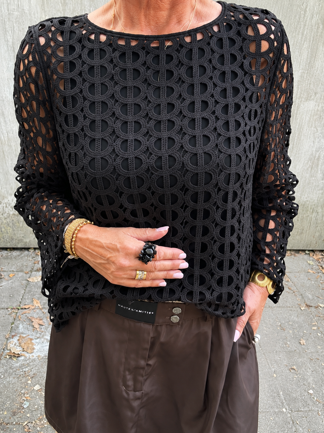 Tim & Simonsen Bluse - Gerda Blonde Bluse i Sort