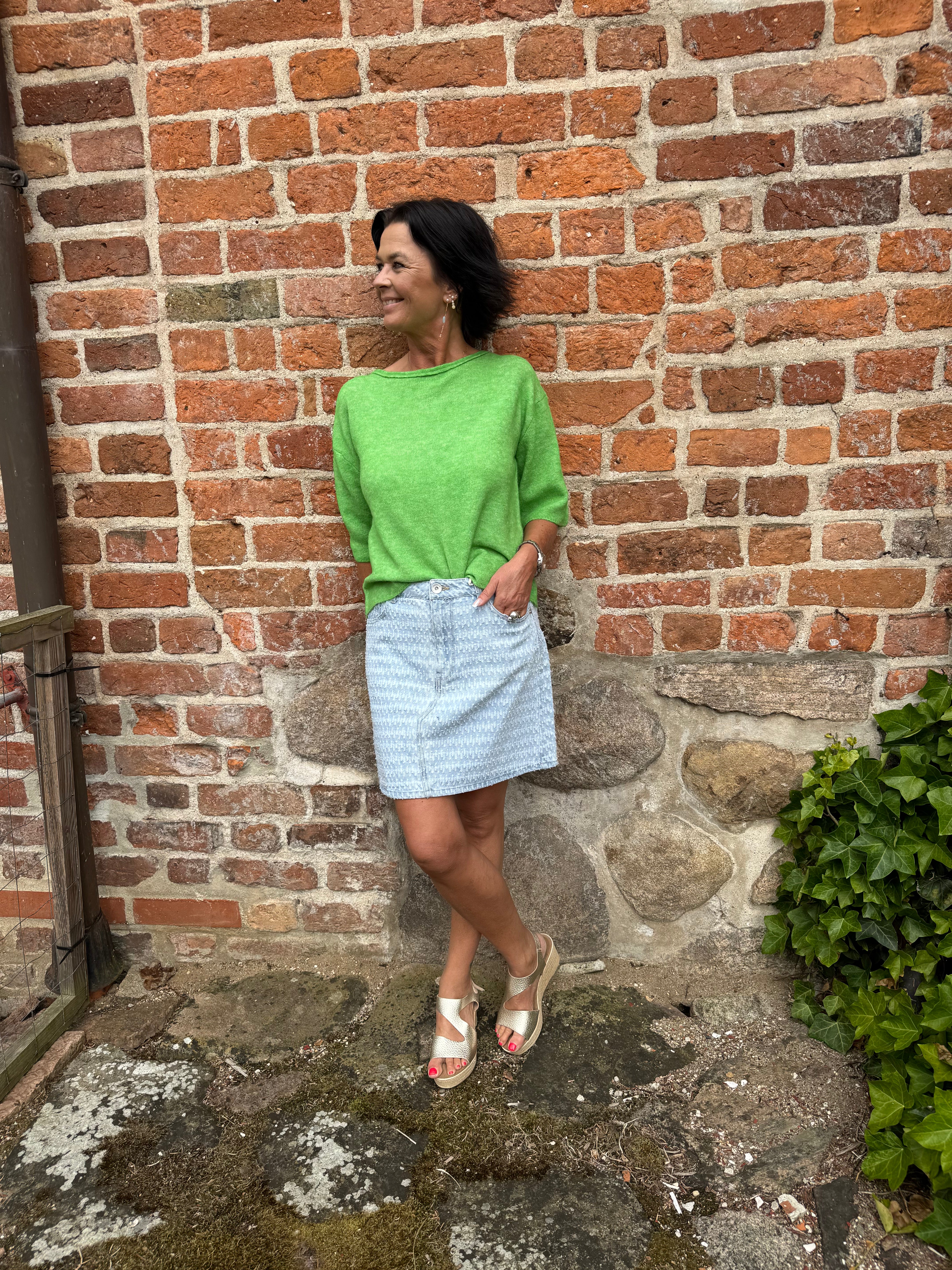 Nümph Strik - Nuriette Pleat Strik i Poison Green