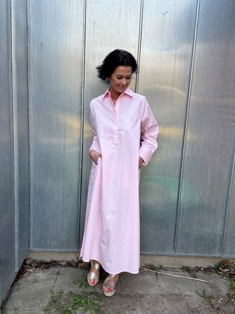 Second Female Kjole - Cimone Maxi Skjorte Kjole i Cherry Blossom