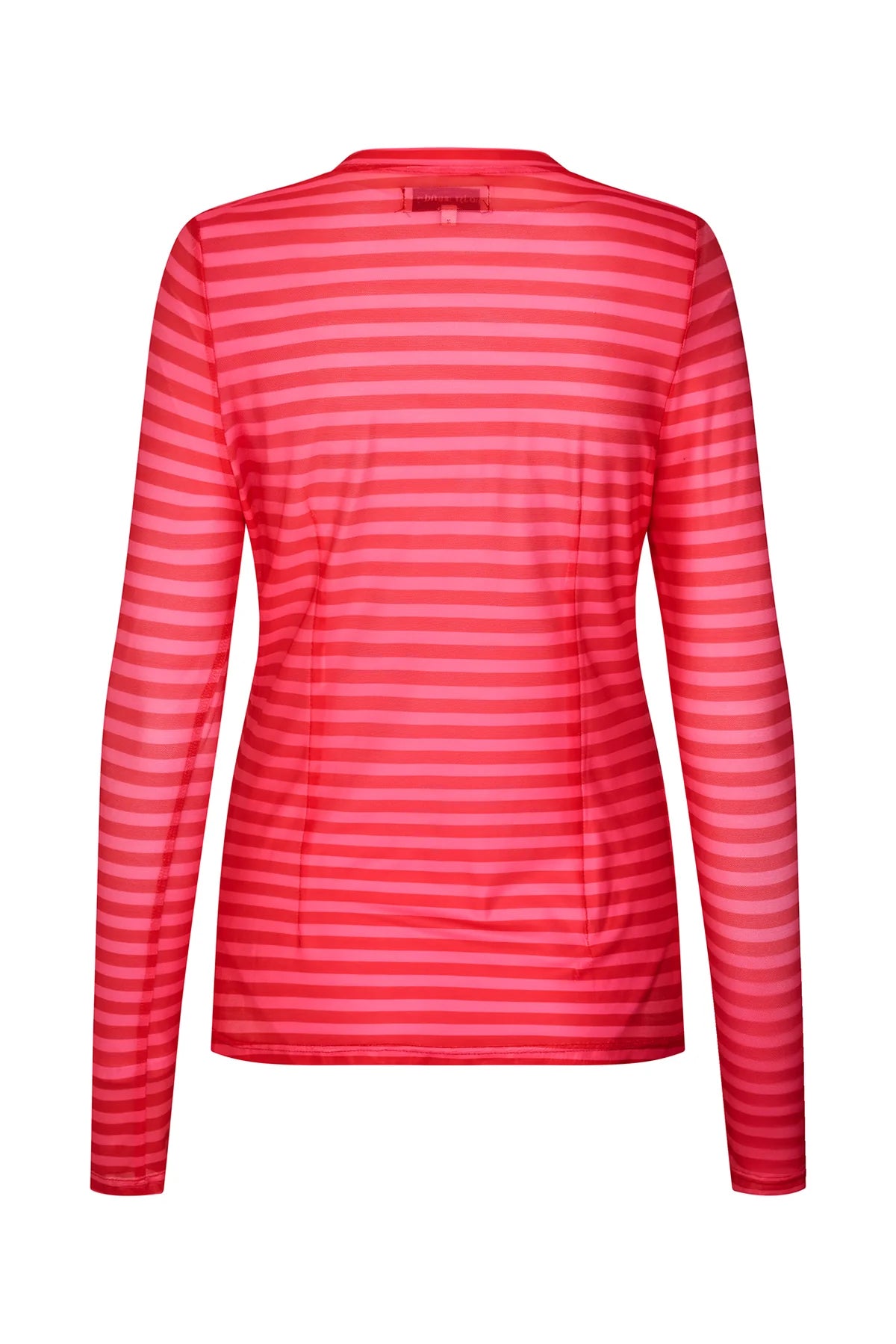 Lollys Laundry Bluse - IrieLL LS Mesh Bluse i Pink Strib
