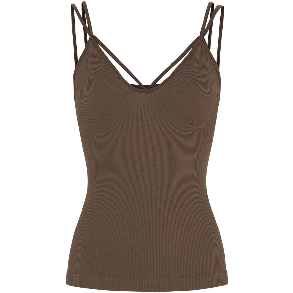 Tim & Simonsen Top - Jennifer Dobbelt Strop Top i Noce Brun