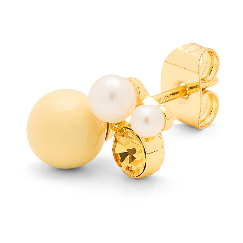 LULU Copenhagen Ørering - Bouquet Lemon Ørering i Guld